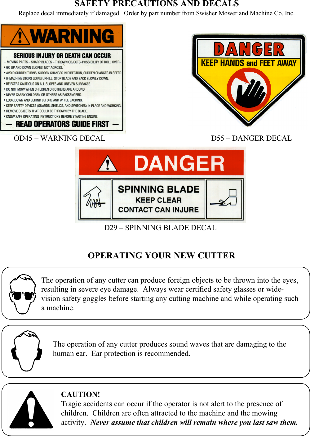 Page 5 of 12 - Swisher WB924 User Manual  To The 21792cf6-cb45-4a91-9f11-3cab4272ddc1