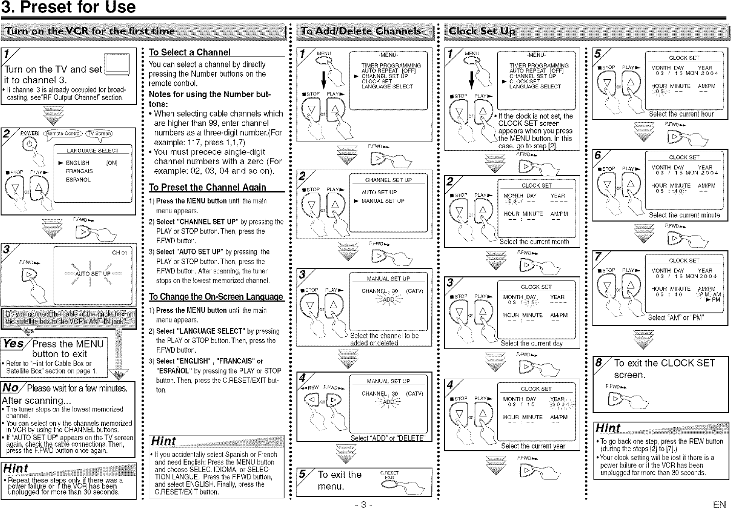 Page 3 of 8 - Sylvania 6240VE User Manual  VCR - Manuals And Guides L0520738