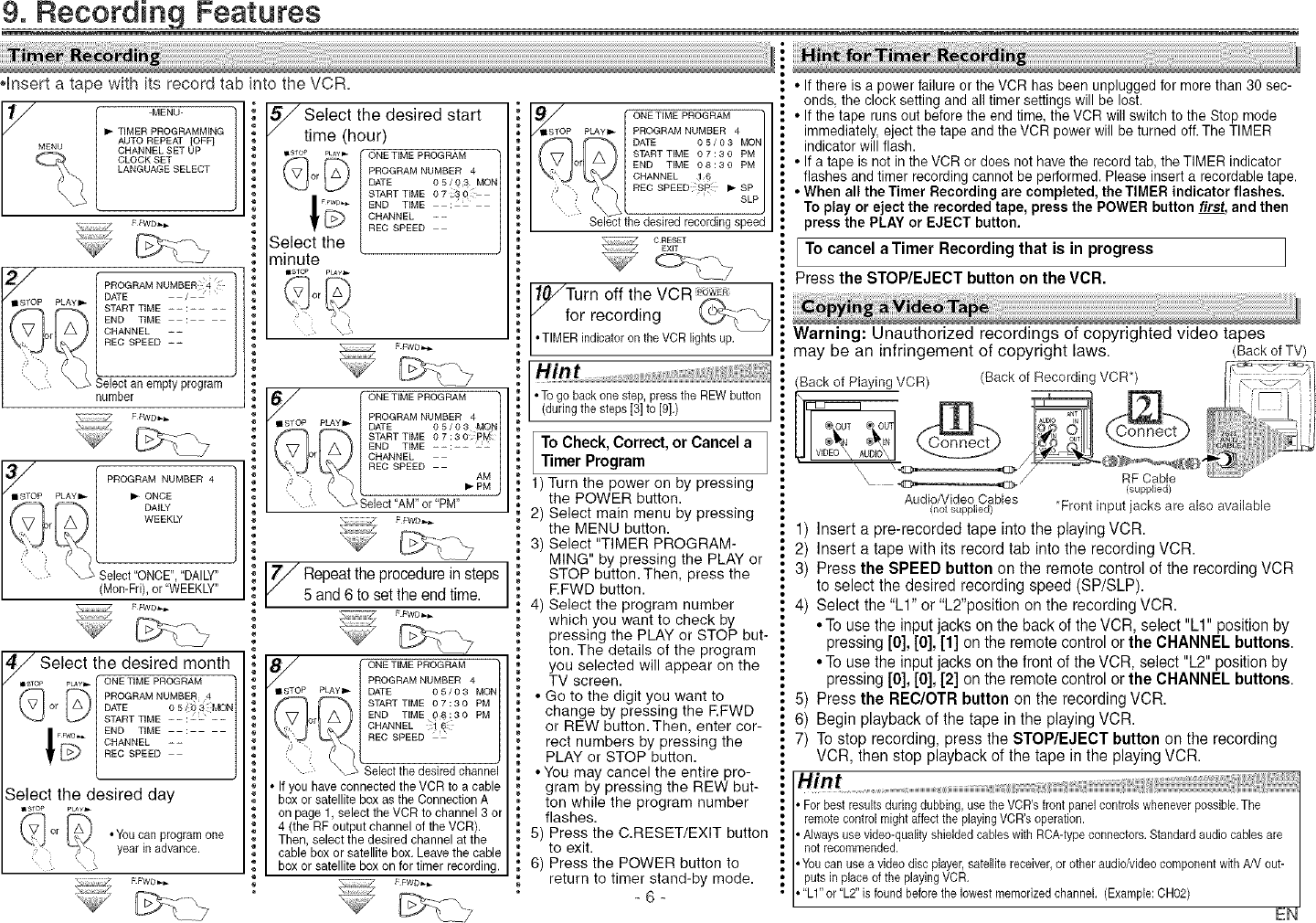 Page 6 of 8 - Sylvania 6240VE User Manual  VCR - Manuals And Guides L0520738