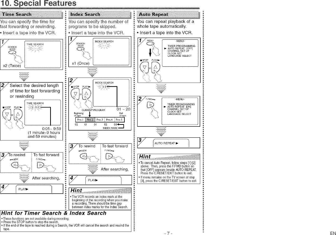 Page 7 of 8 - Sylvania 6240VE User Manual  VCR - Manuals And Guides L0520738