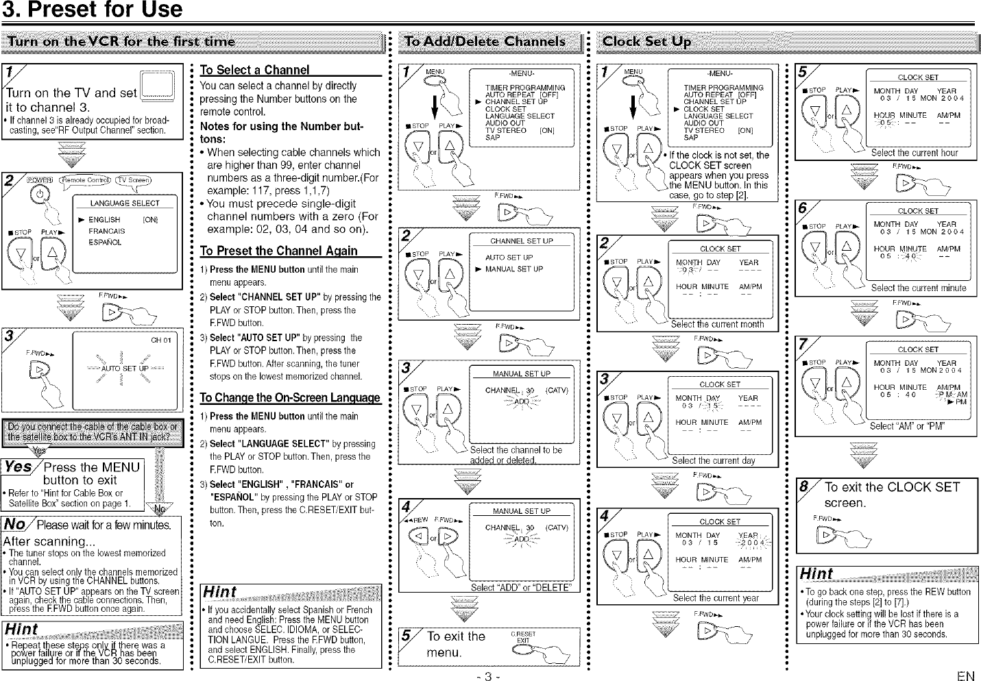 Page 3 of 8 - Sylvania 6260VE User Manual  VCR - Manuals And Guides L0530747
