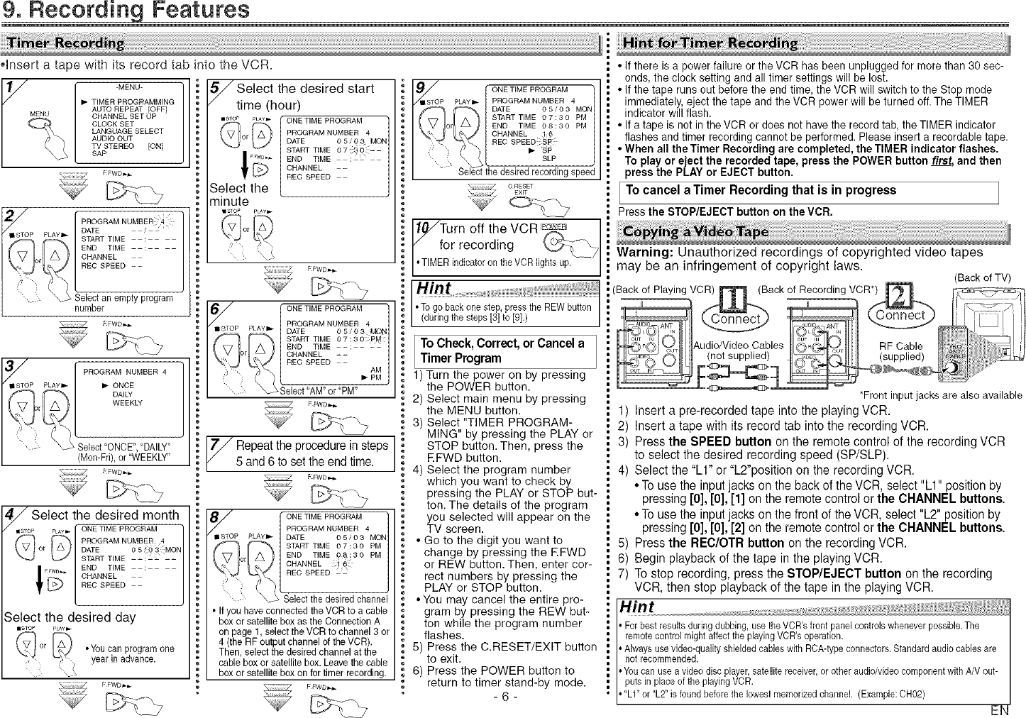 Page 6 of 8 - Sylvania 6260VE User Manual  VCR - Manuals And Guides L0530747