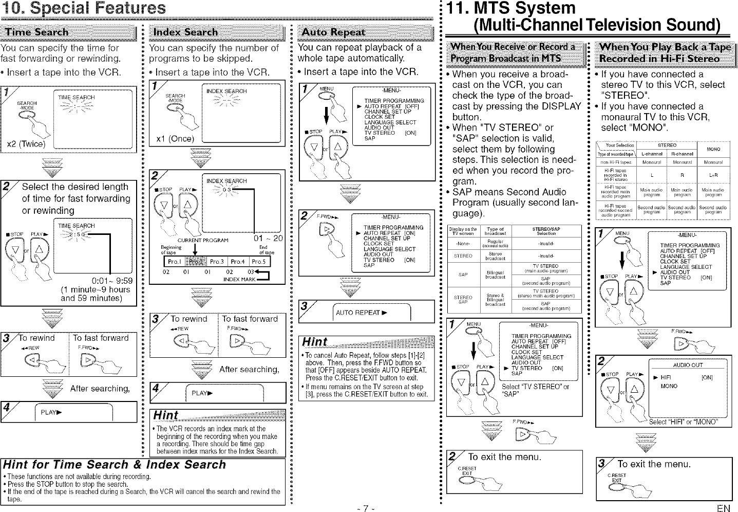 Page 7 of 8 - Sylvania 6260VE User Manual  VCR - Manuals And Guides L0530747