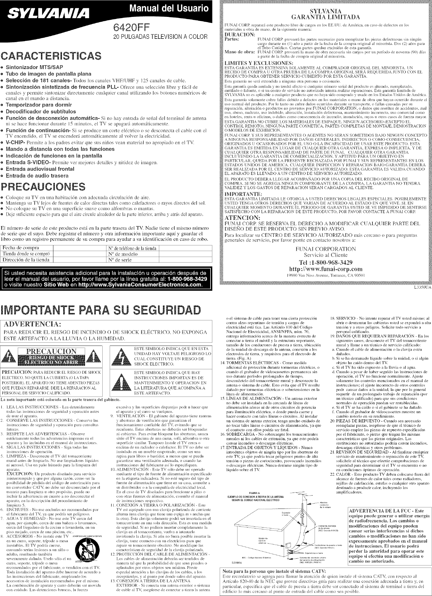 Page 5 of 8 - Sylvania 6420FF User Manual  TV - Manuals And Guides L0520775