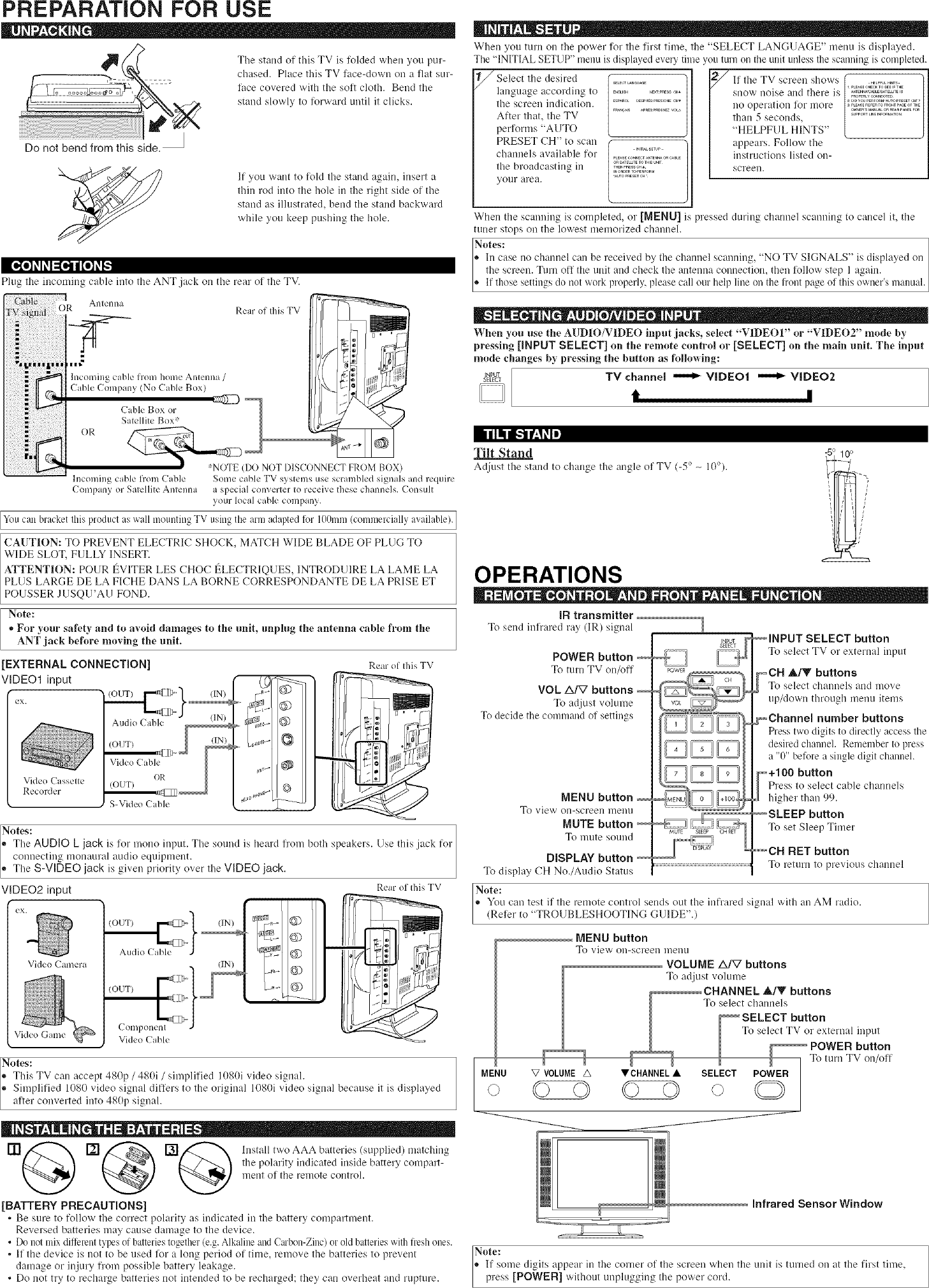 Page 2 of 8 - Sylvania 6615LG User Manual  LCD TELEVISION - Manuals And Guides L0610373