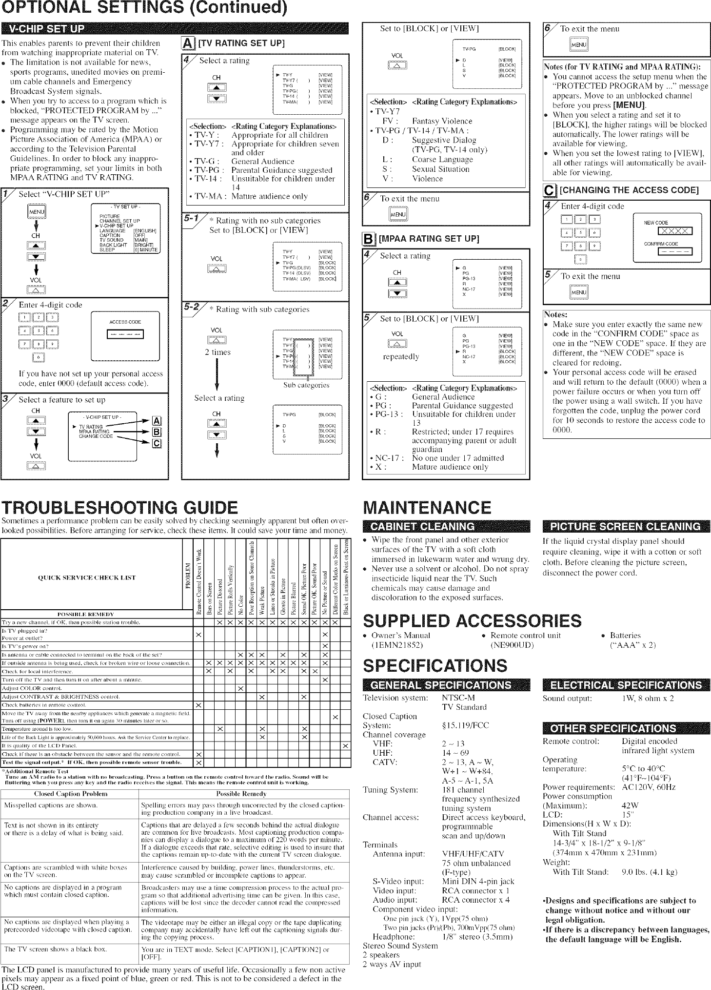 Page 4 of 8 - Sylvania 6615LG User Manual  LCD TELEVISION - Manuals And Guides L0610373