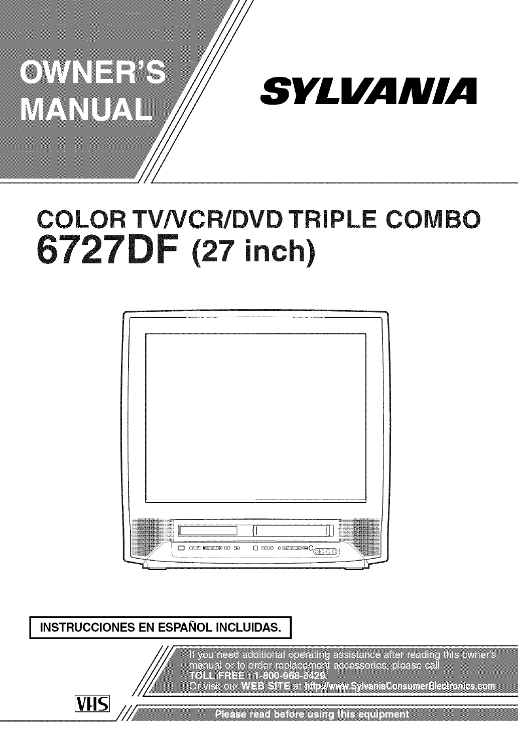 Sylvania 6727df User Manual Tv Vcr Manuals And Guides L