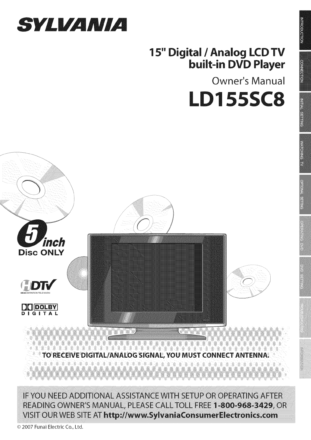 Sylvania Ld155sc8 User Manual Lcd Television Dvd Manuals And Guides L
