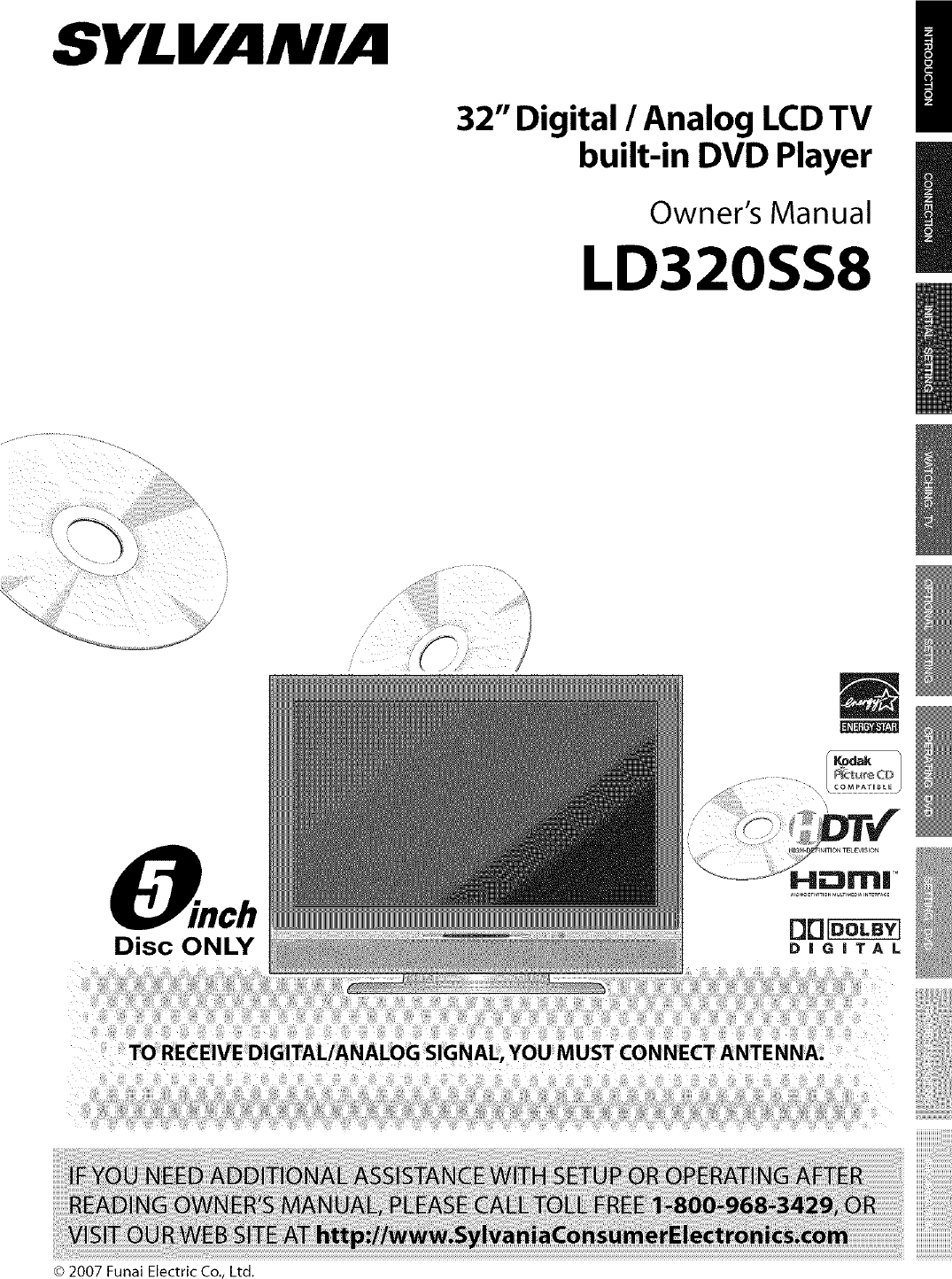 Sylvania LD320SS8 User Manual LCD TELEVISION/DVD Manuals And Guides