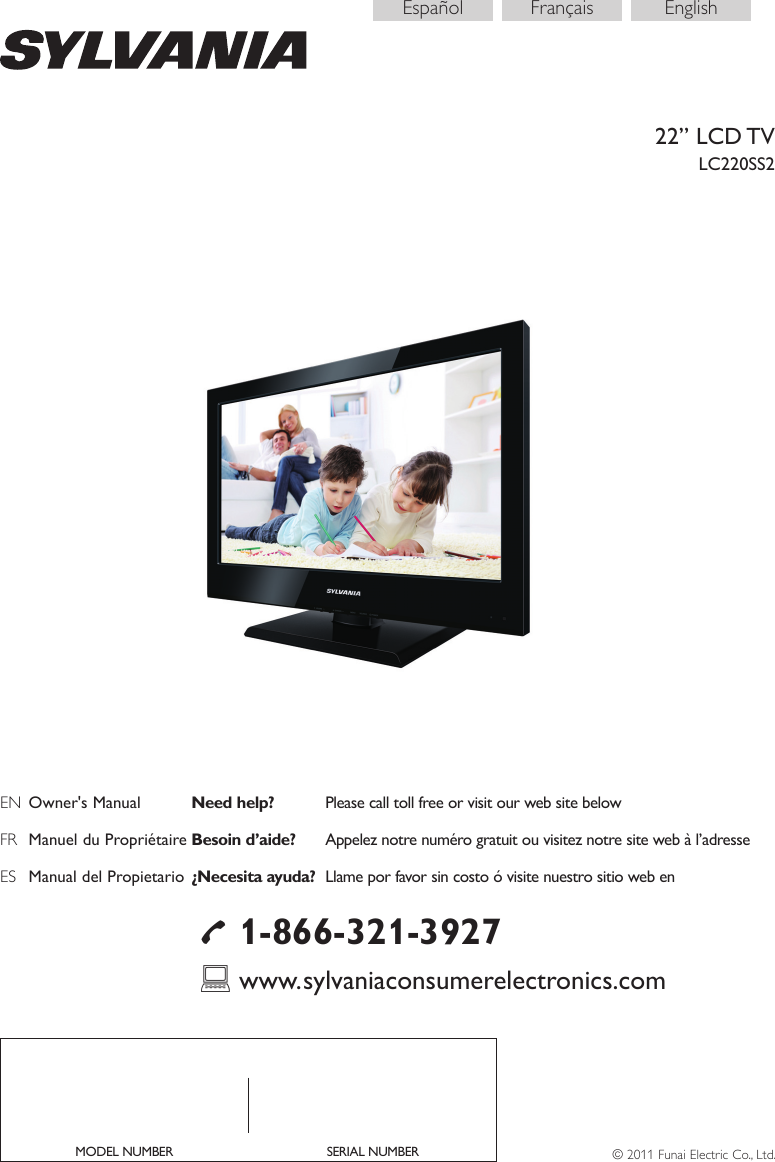 Sylvania Lcd Tv Lc220Ss2 Users Manual LC9_EM_SS_YM Master_ES_v1