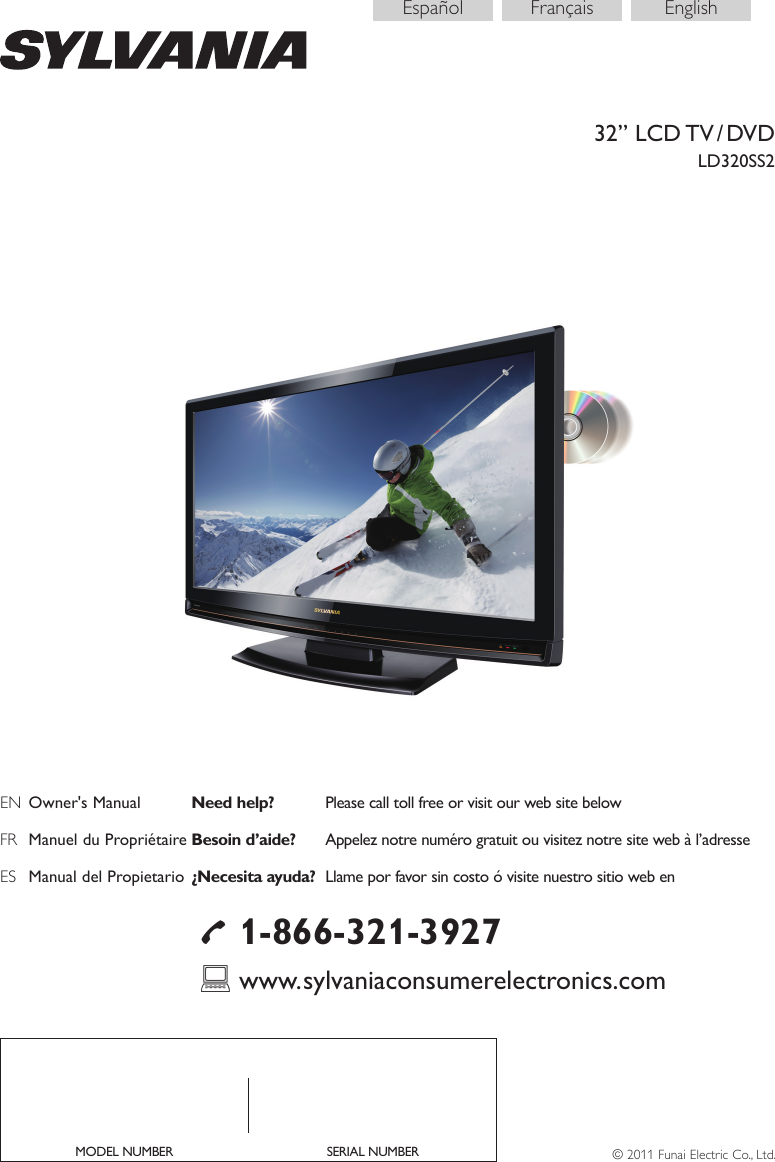 Sylvania 32 Lcd Tv Dvd Ld320Ss2 Users Manual LC9_LCD_DVD_SYL_eme_DTP