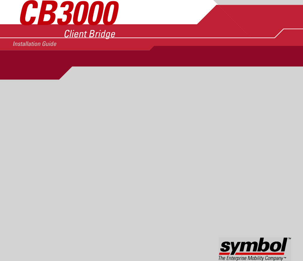 CB3000Client BridgeInstallation Guide 