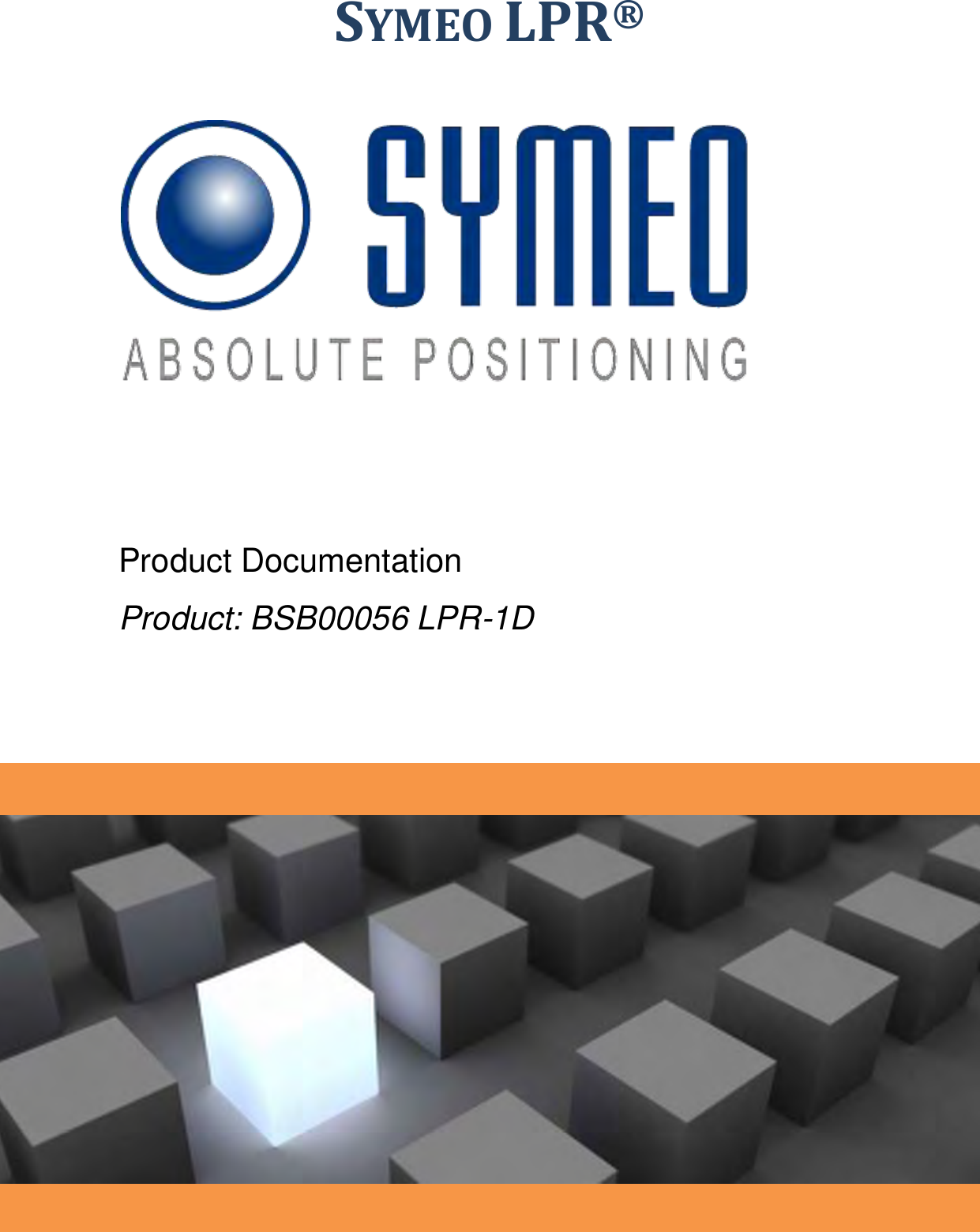 SYMEO LPR®        Product Documentation  Product: BSB00056 LPR-1D    