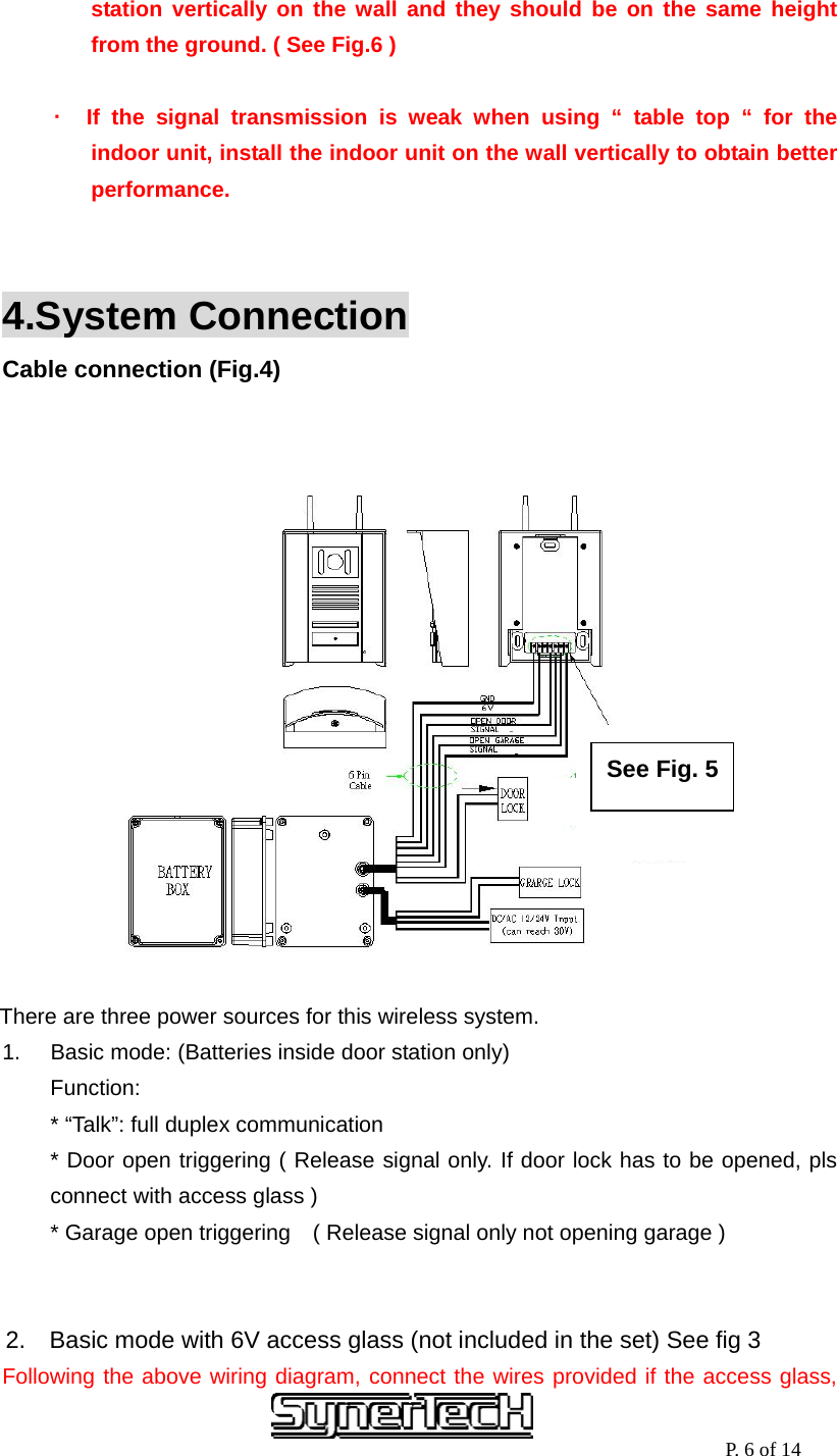 Synertech Wv 3201d Wireless Video Door Phone Door Station