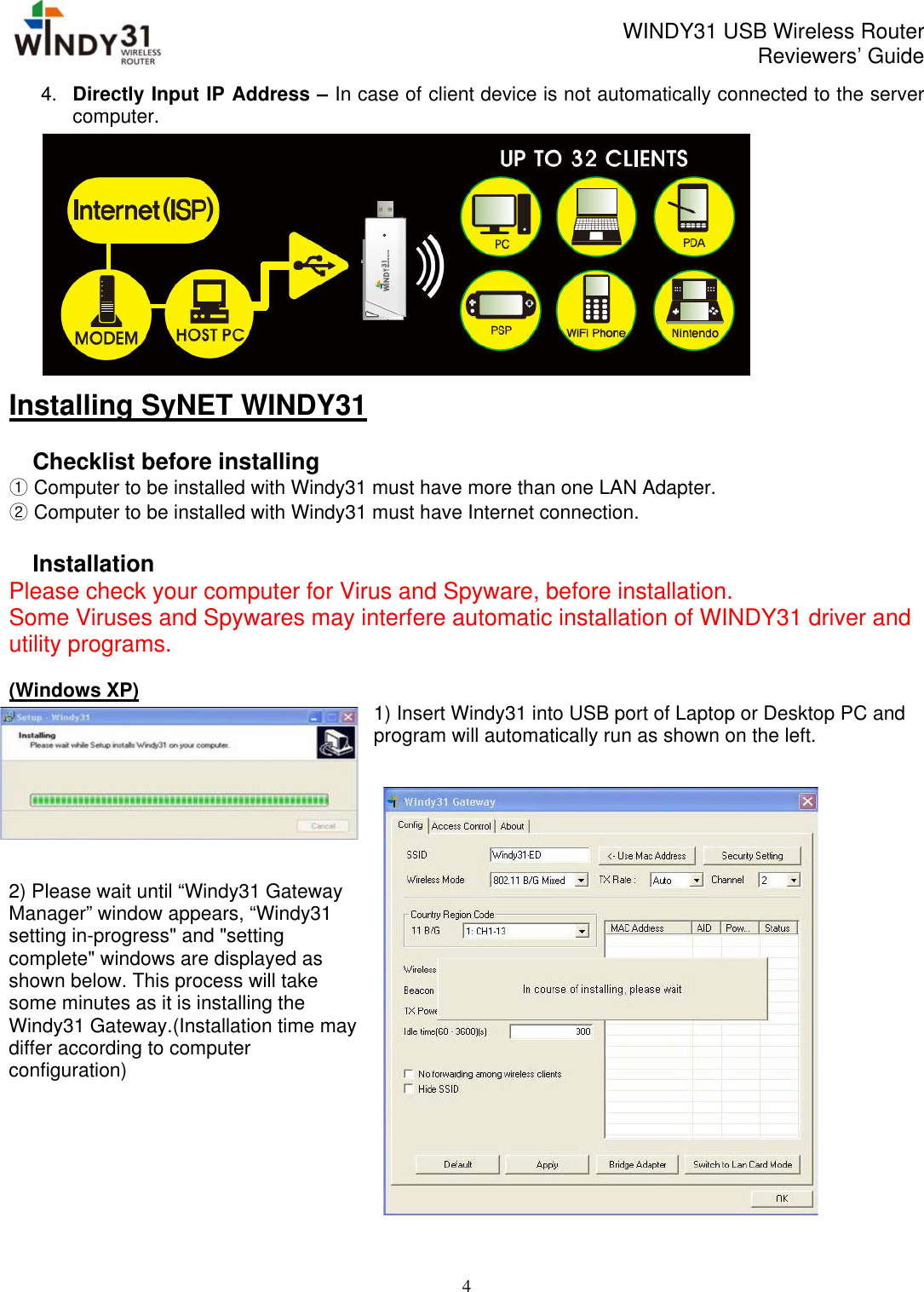 Page 4 of 10 - Synet-Electronic Synet-Electronic-Windy31-Users-Manual WINDY31 Reviewers' Guide_v1 61_