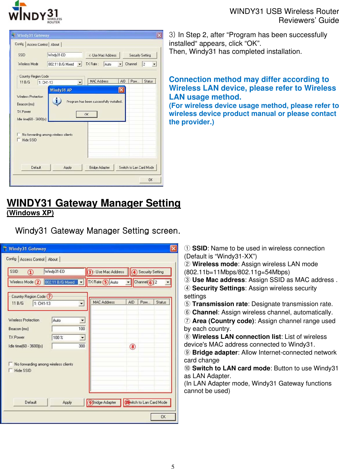 Page 5 of 10 - Synet-Electronic Synet-Electronic-Windy31-Users-Manual WINDY31 Reviewers' Guide_v1 61_