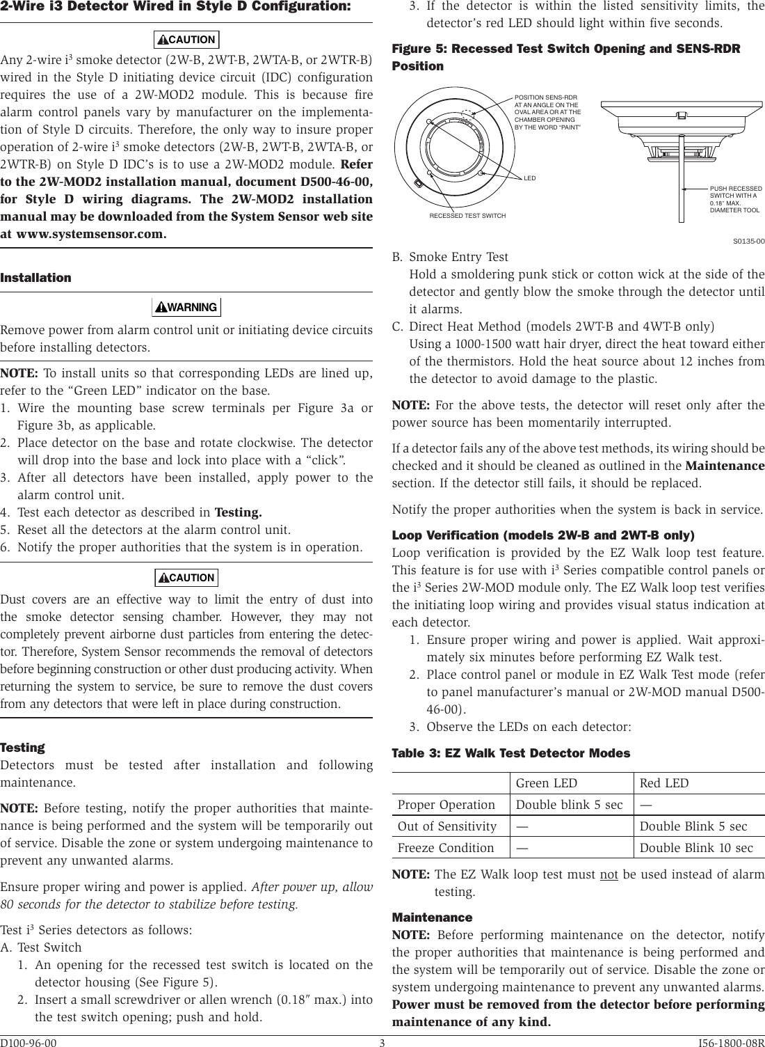 Page 3 of 4 - System-Sensor System-Sensor-2Wt-B-Users-Manual-  System-sensor-2wt-b-users-manual