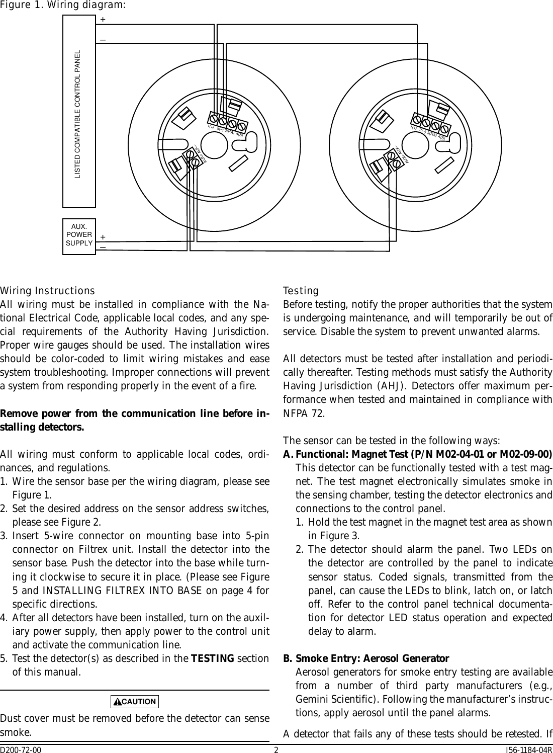 Page 2 of 4 - System-Sensor System-Sensor-Ftx-P1-Users-Manual-  System-sensor-ftx-p1-users-manual