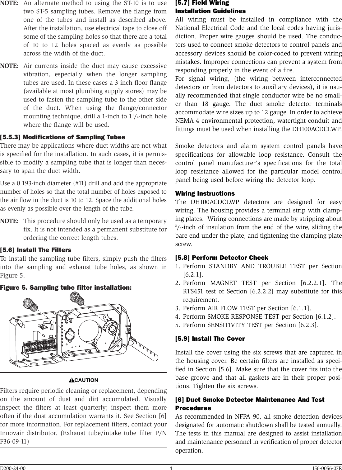 Page 4 of 8 - System-Sensor System-Sensor-Innovair-Dh100Acdclwp-Users-Manual-  System-sensor-innovair-dh100acdclwp-users-manual