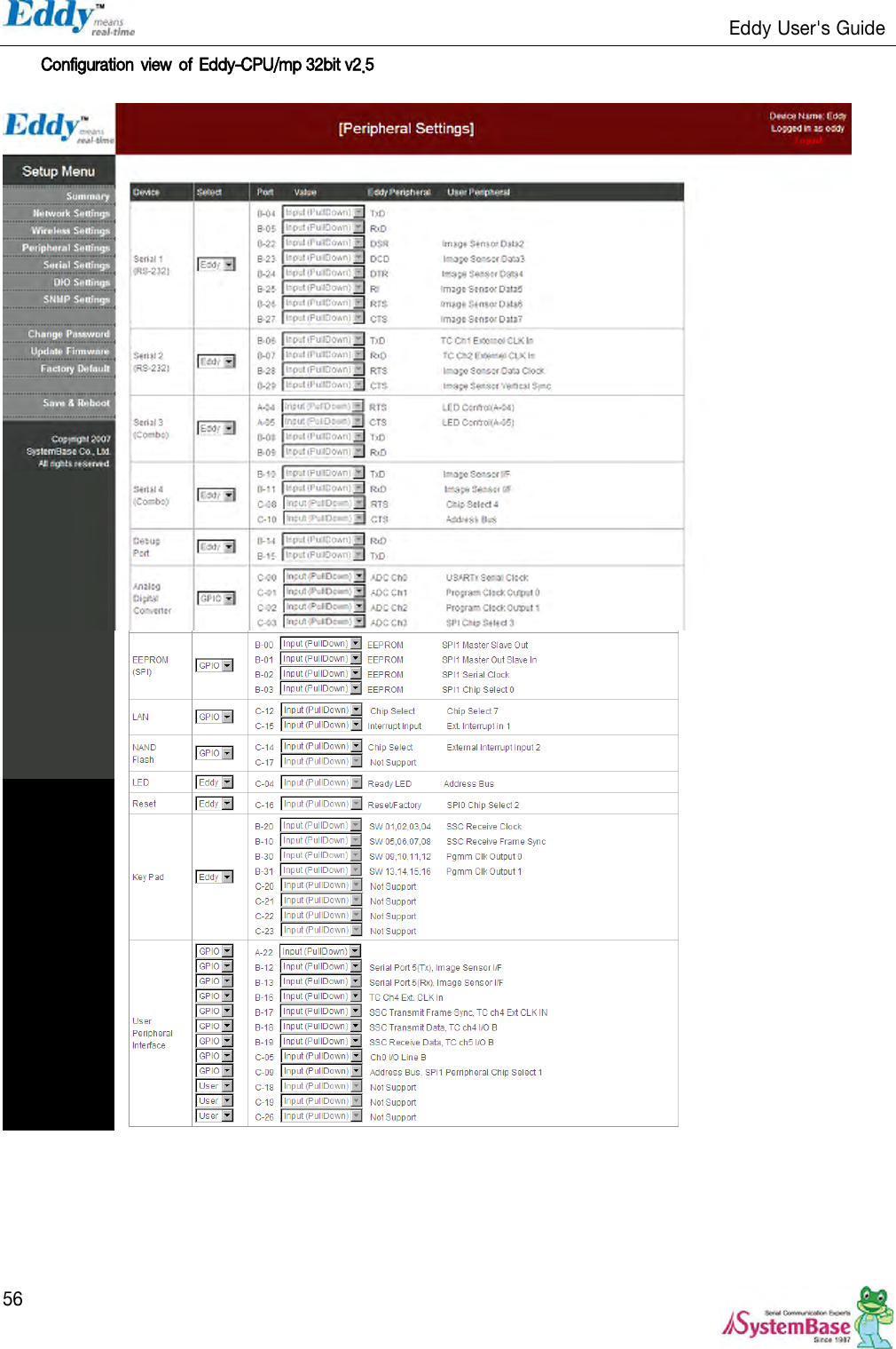                                                                   Eddy User&apos;s Guide   56 Configuration view of Eddy-CPU/mp 32bit v2.5    