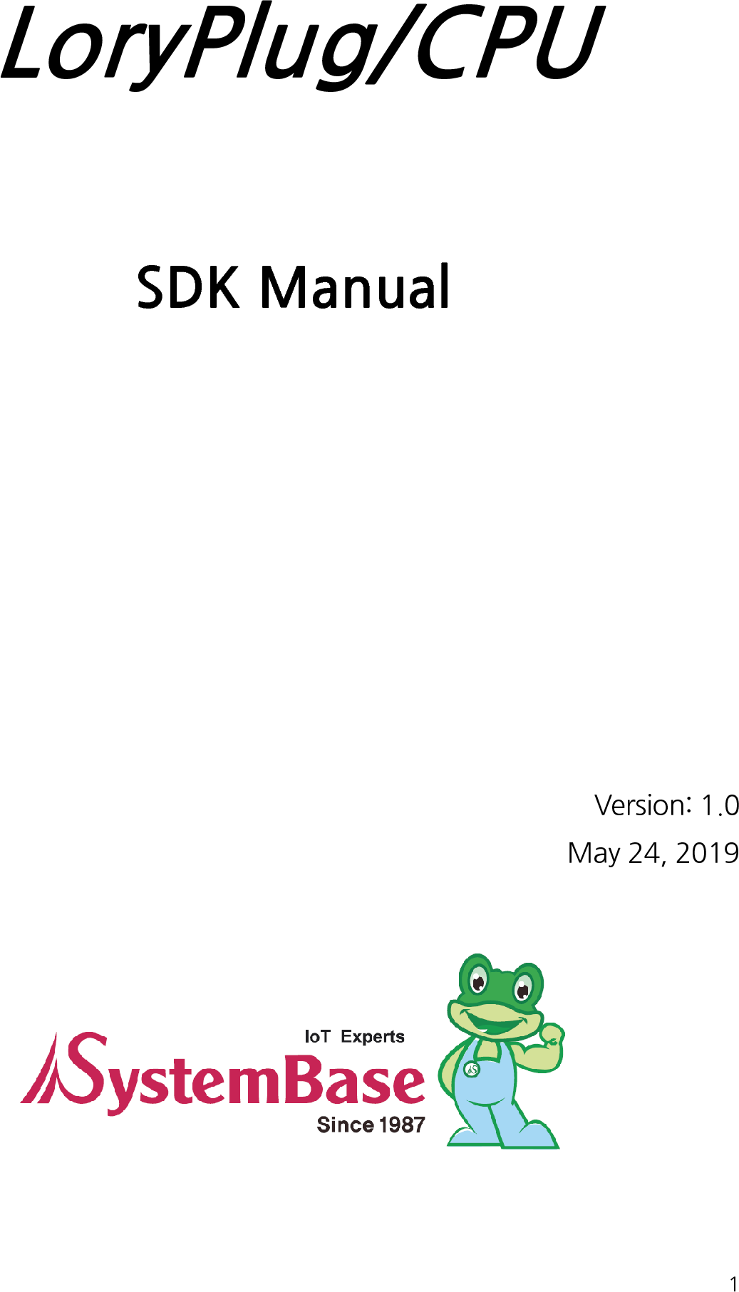 SystemBase LORYPLUGCPUV10 Wireless LoRa Module User Manual LoryPlug CPU Systembase loryplugcpuv10 wireless lora module user manual loryplug cpu