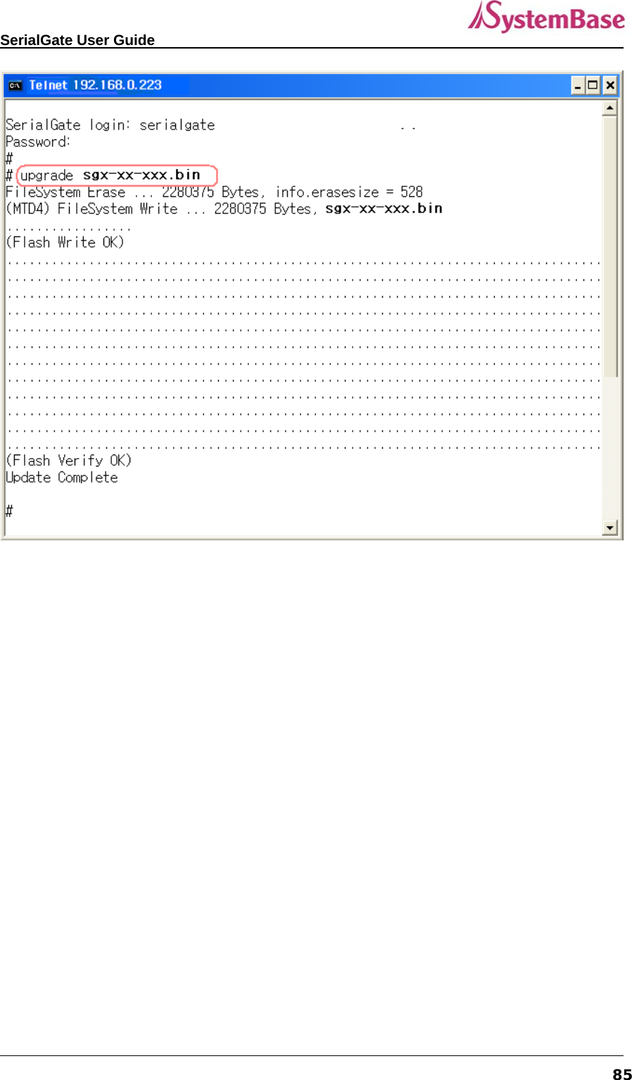   SerialGate User Guide             85 