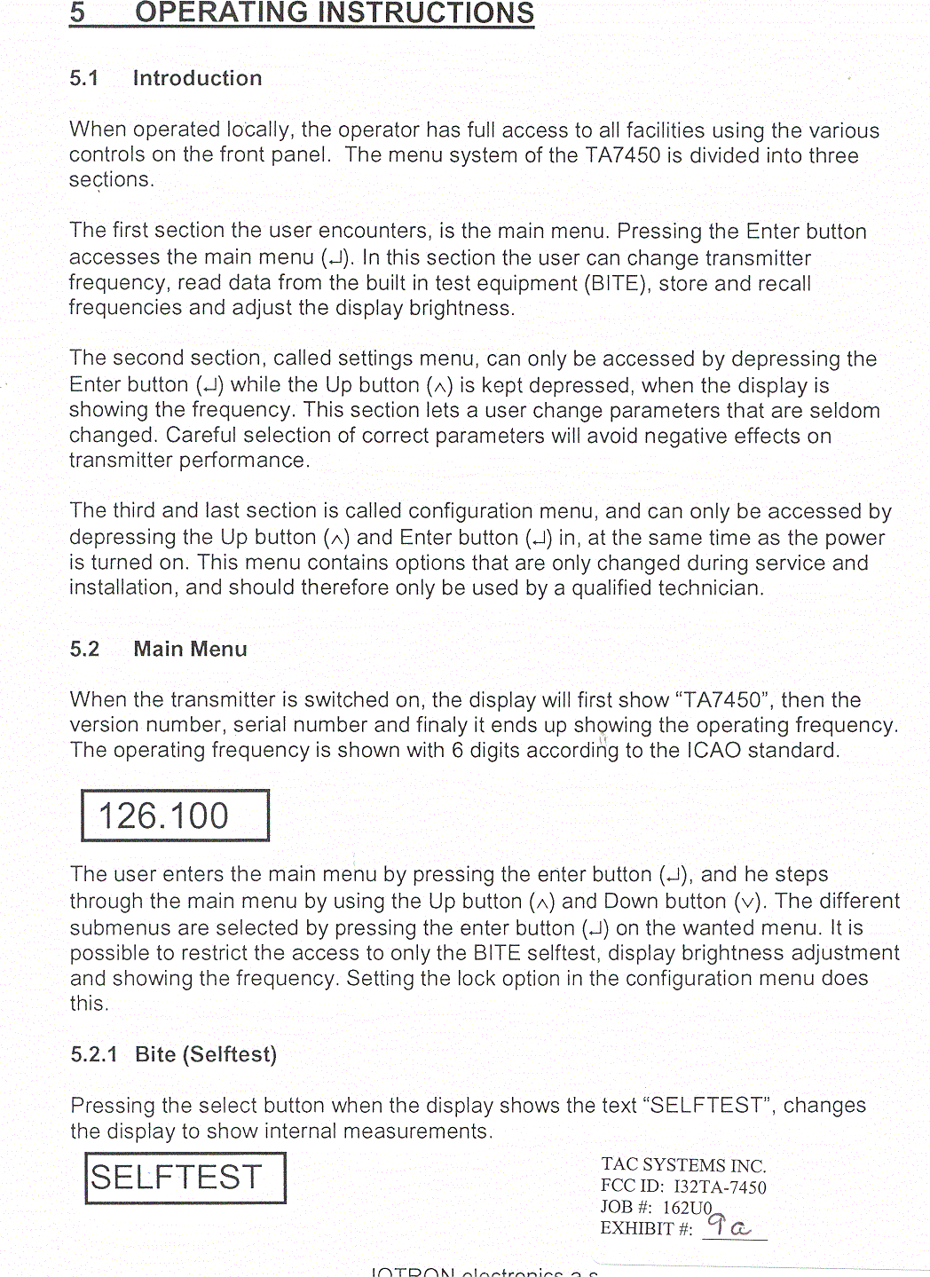 TAC Systems TA-7450 Aeronautical Ground Station User Manual users manual