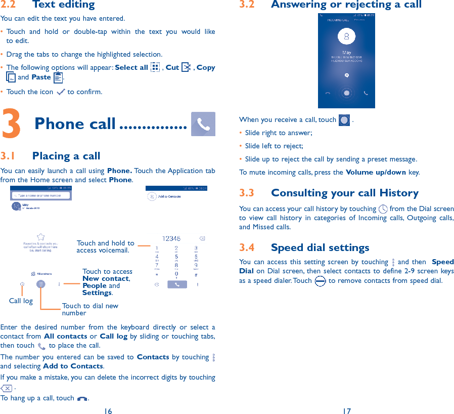 Page 9 of TCL Communication H027 HSUPA/HSDPA/UMTS Quad-band/GSM Quad-band mobile phone User Manual Pixi 3 4 5 4028S USA QG Eng EN 07 150803