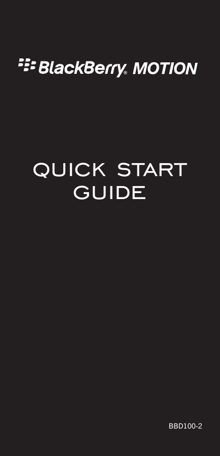 quick start guideBBD100-2