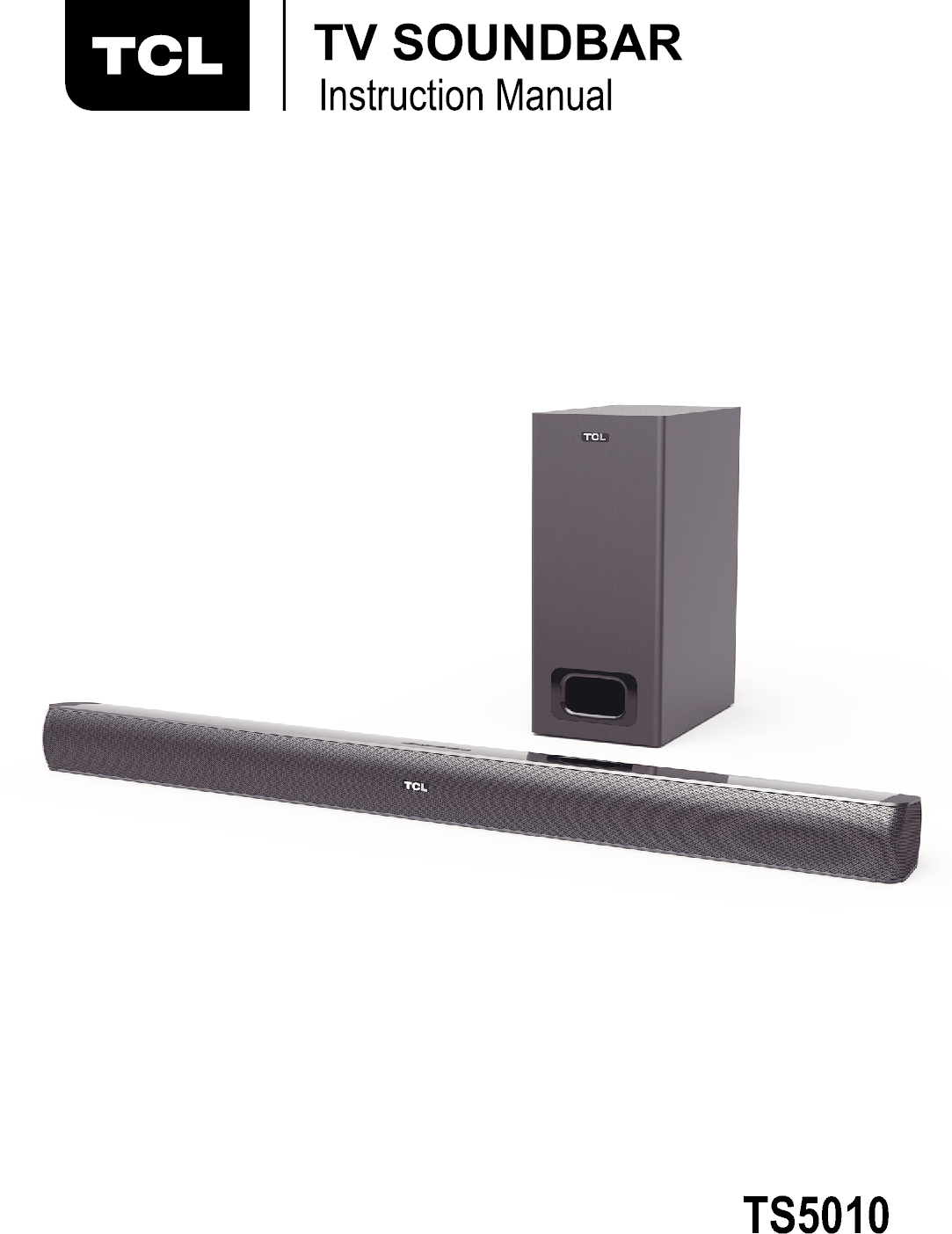 TCL Entertainment Solutions TS5000 Soundbar User Manual