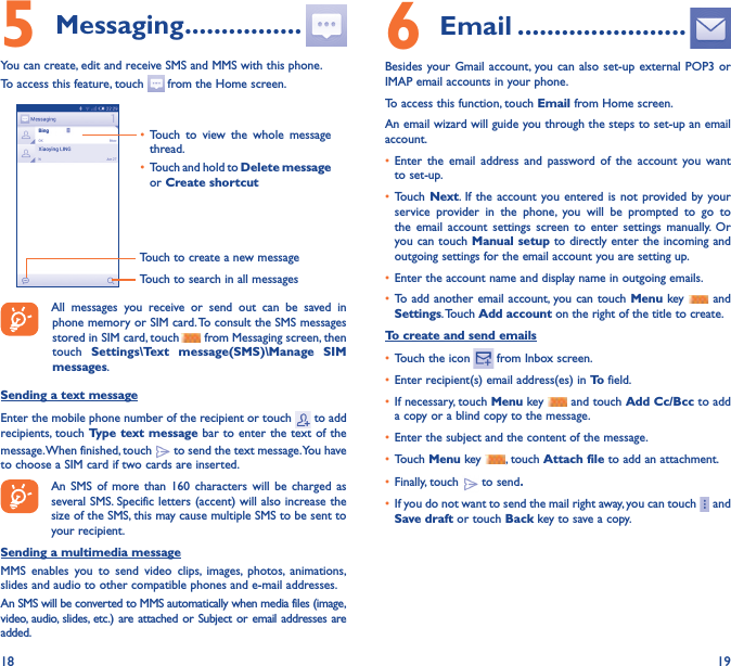 Page 10 of TCT Mobile 370 HSUPA/HSDPA/UMTS triband / GSM quadband mobile phone User Manual 