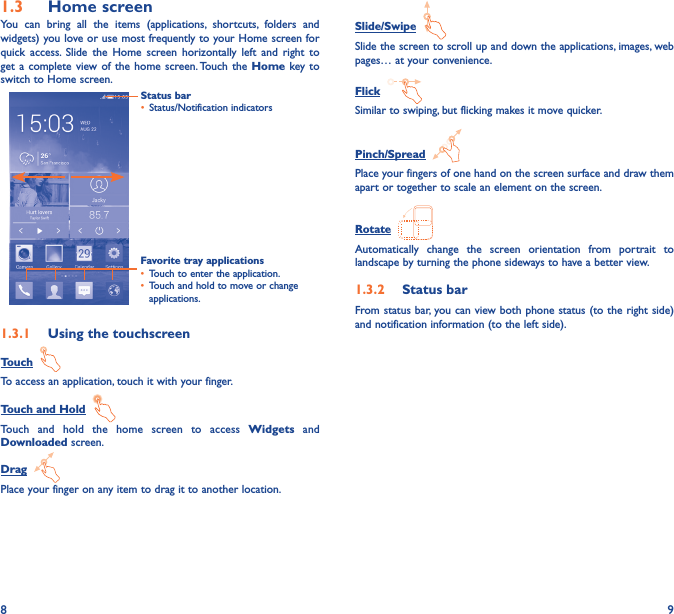 Page 5 of TCT Mobile 370 HSUPA/HSDPA/UMTS triband / GSM quadband mobile phone User Manual 