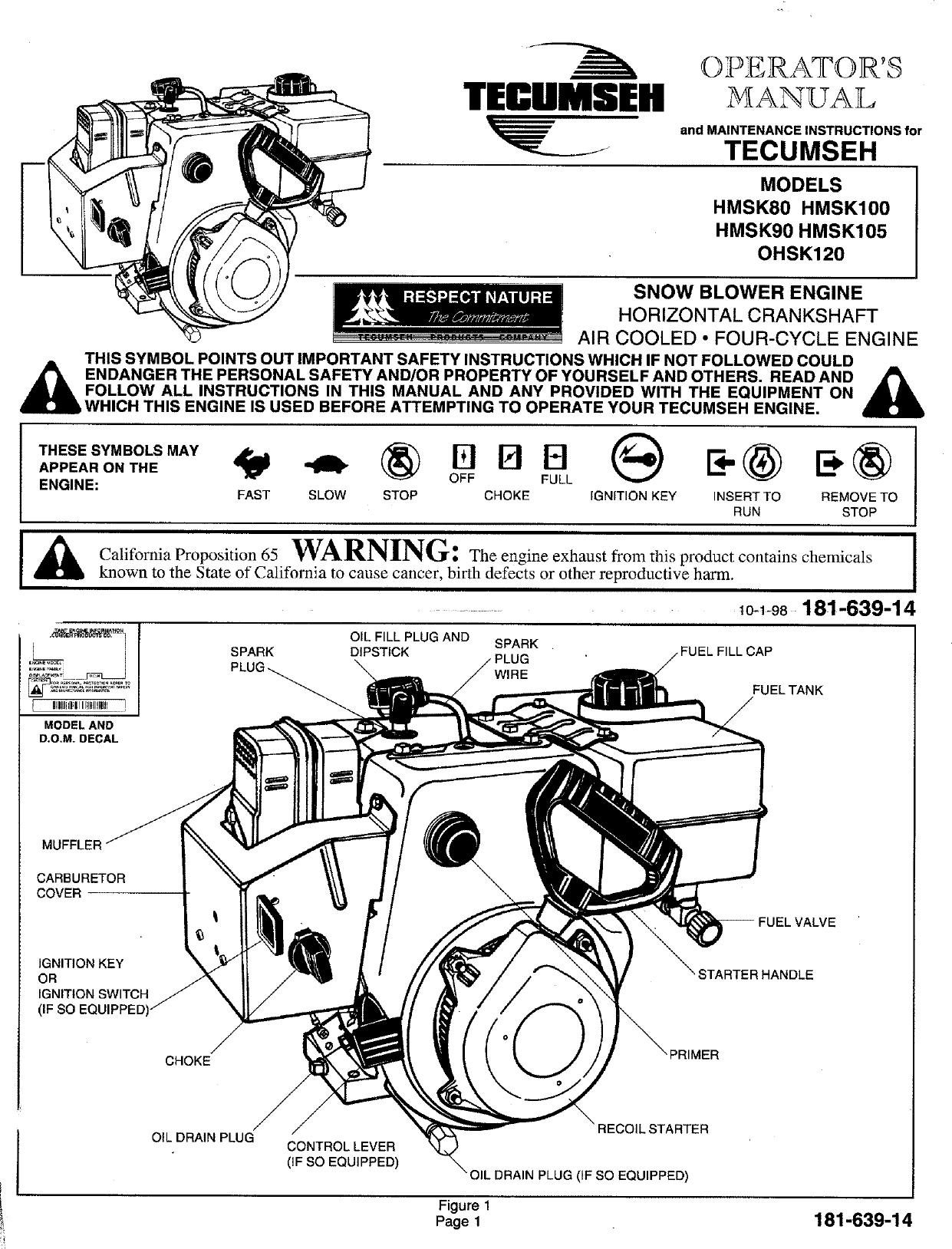 Page 1 of 8 - TECUMSEH  Engine Manual L0601265