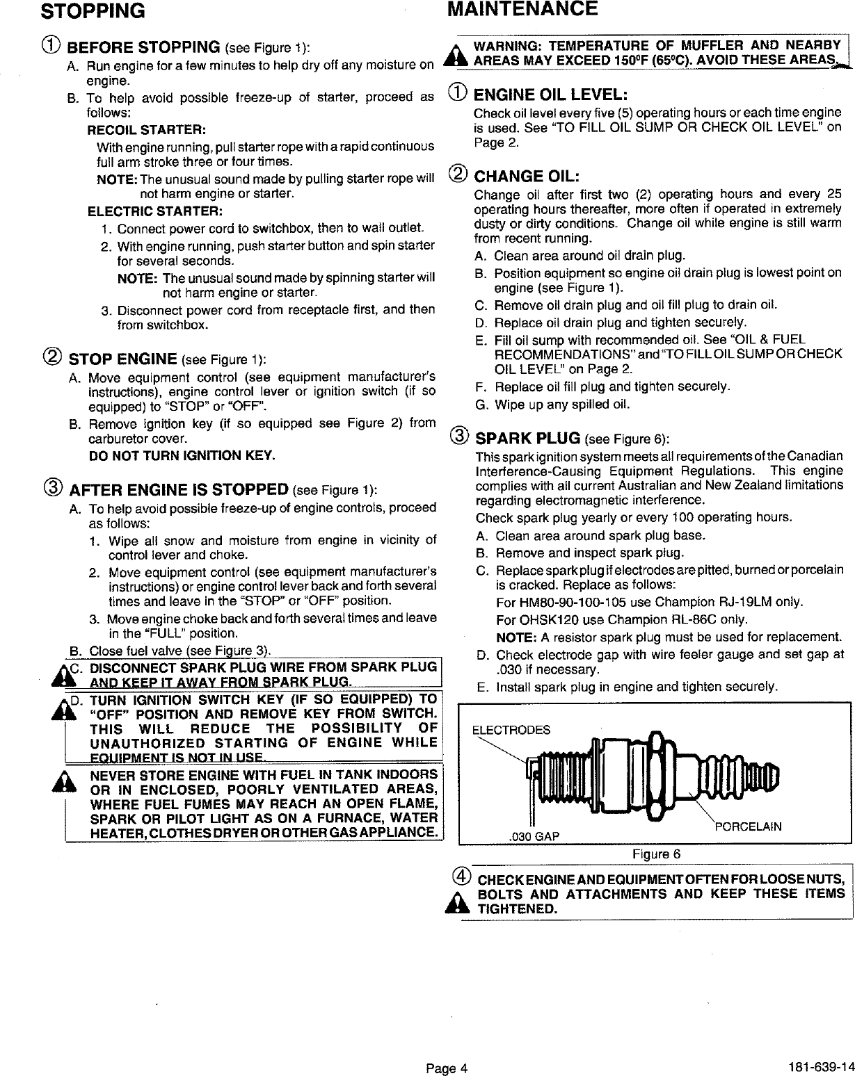 Page 4 of 8 - TECUMSEH  Engine Manual L0601265