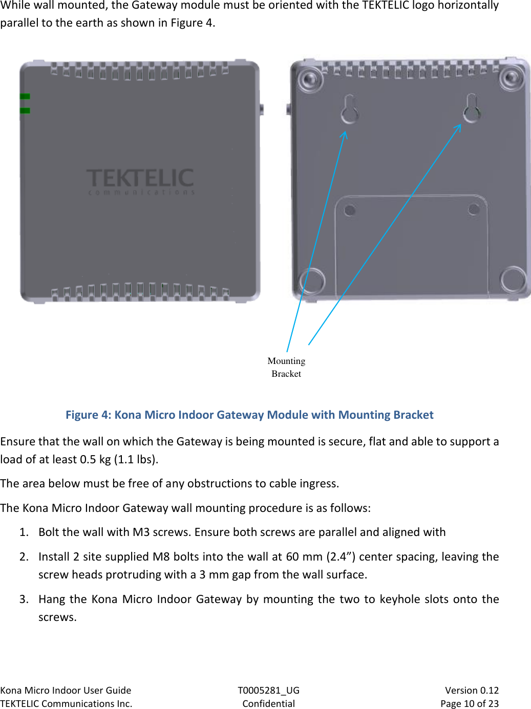 Page 10 of TEKTELIC Communications orporated T0005281 Kona micro outdoor gateway is a LoRa base station User Manual 2150 RRH SDS