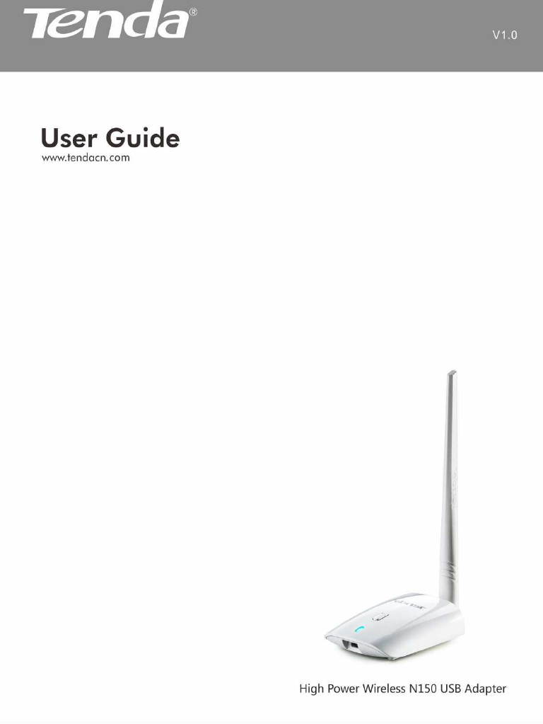 Tenda Wireless Network Adapter User Guide  