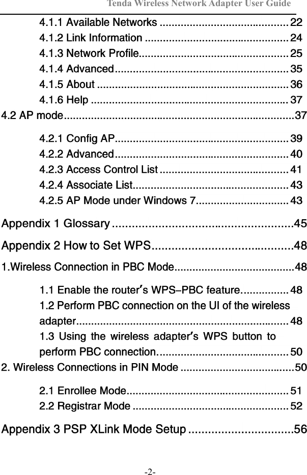 Tenda Wireless Network Adapter User Guide  -2-                ’  ’     