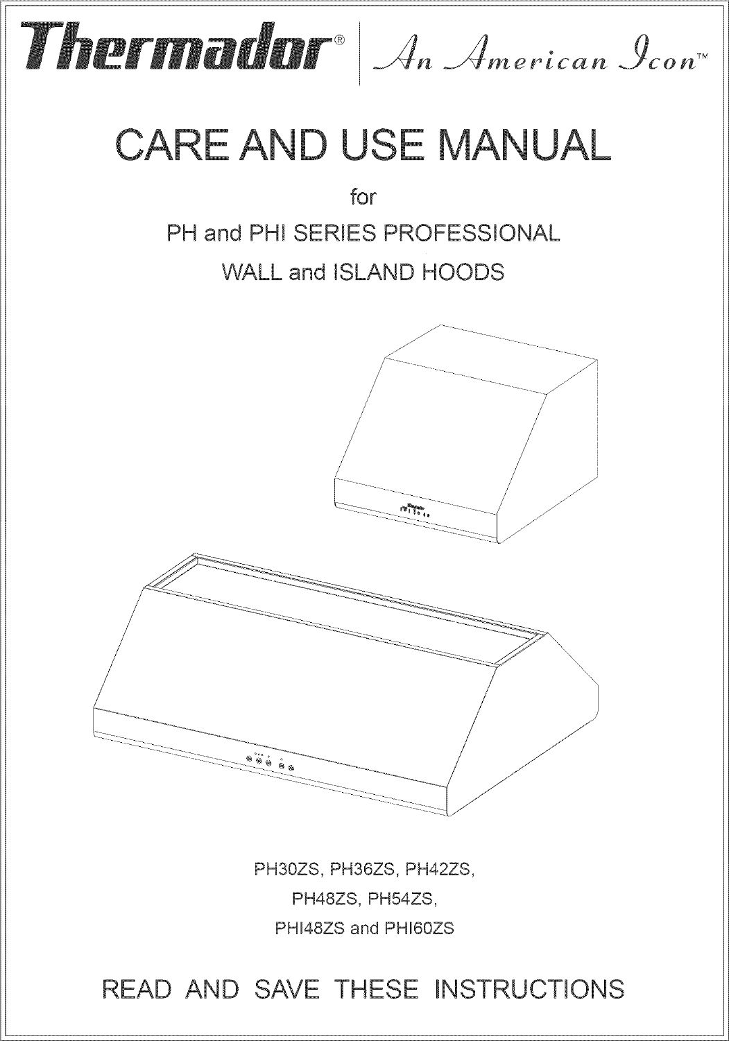 Page 1 of 9 - THERMADOR  Range Hood Manual L0512044