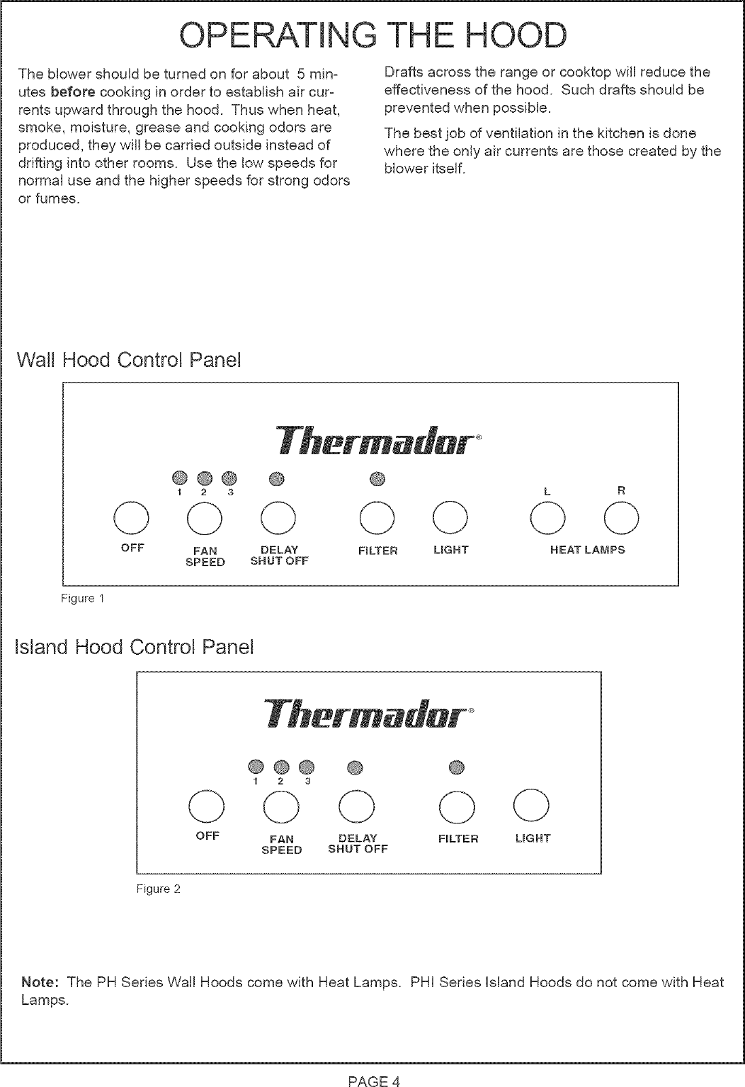 Page 4 of 9 - THERMADOR  Range Hood Manual L0512044
