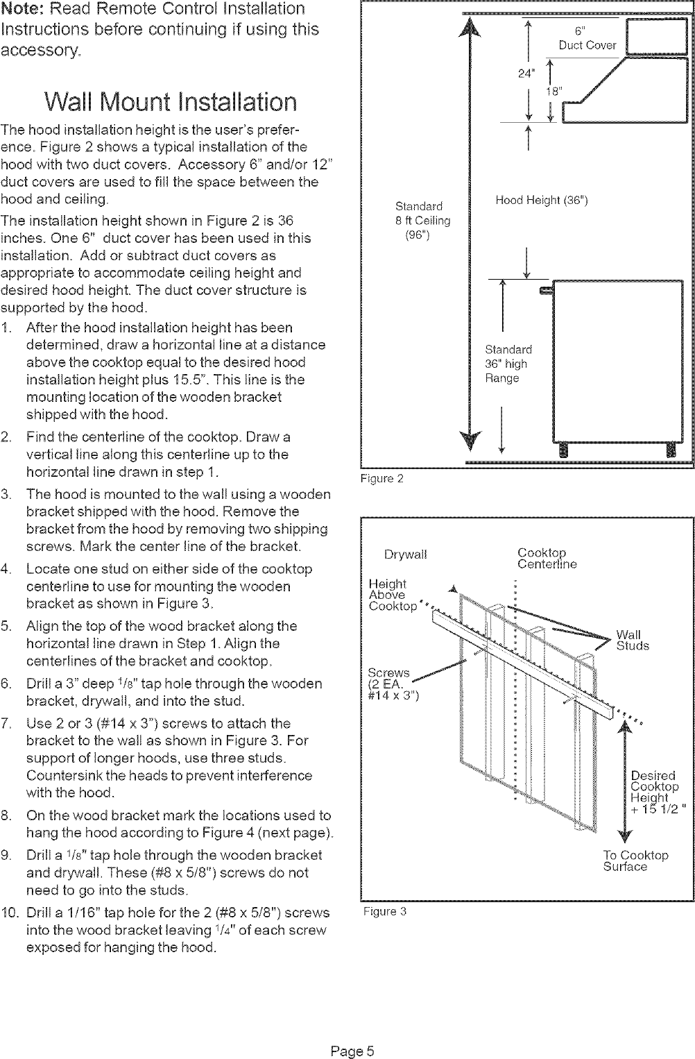 Page 5 of 12 - THERMADOR  Range Hood Manual L0512045