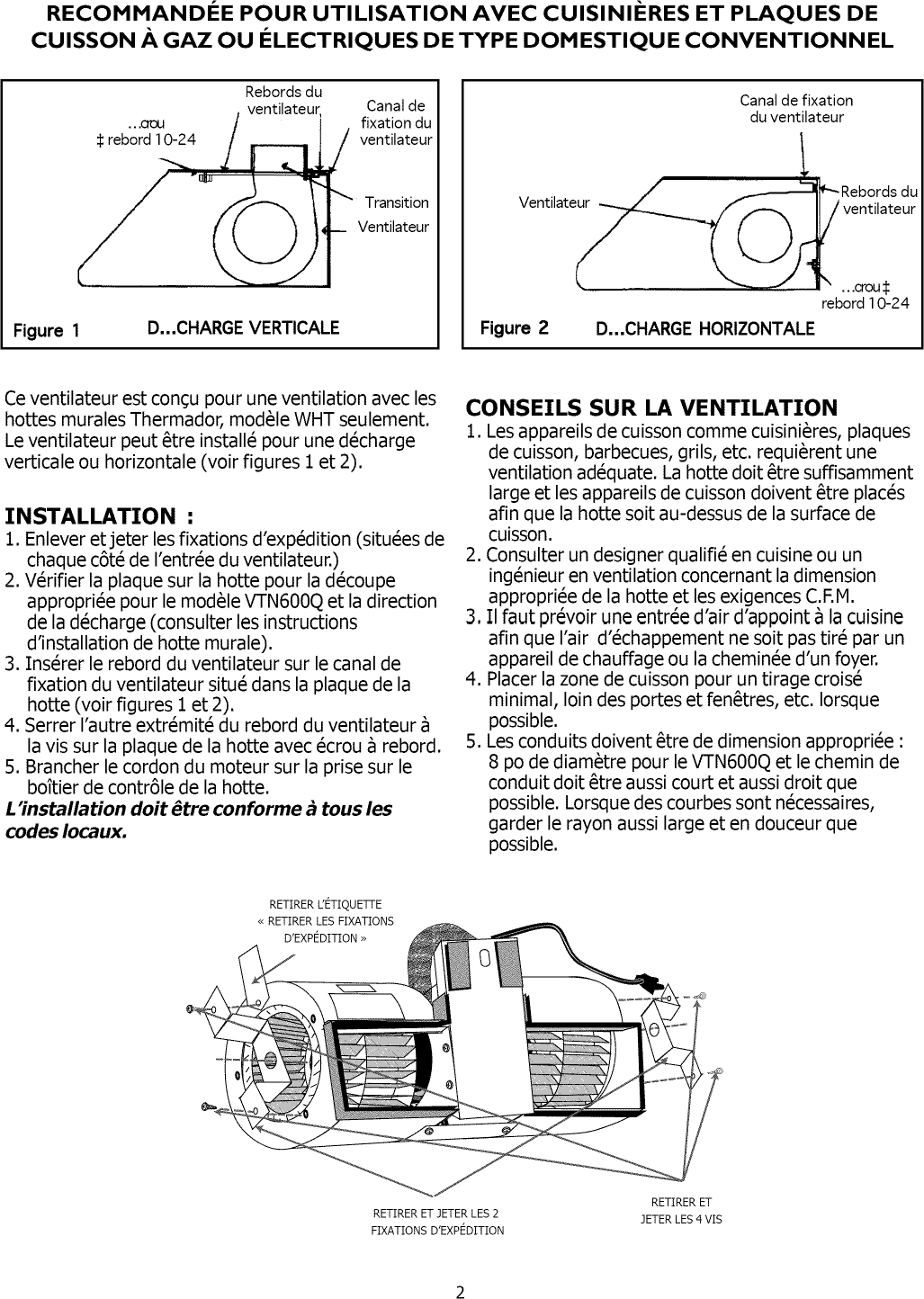 Page 6 of 12 - THERMADOR  Range Hood Manual L0908366