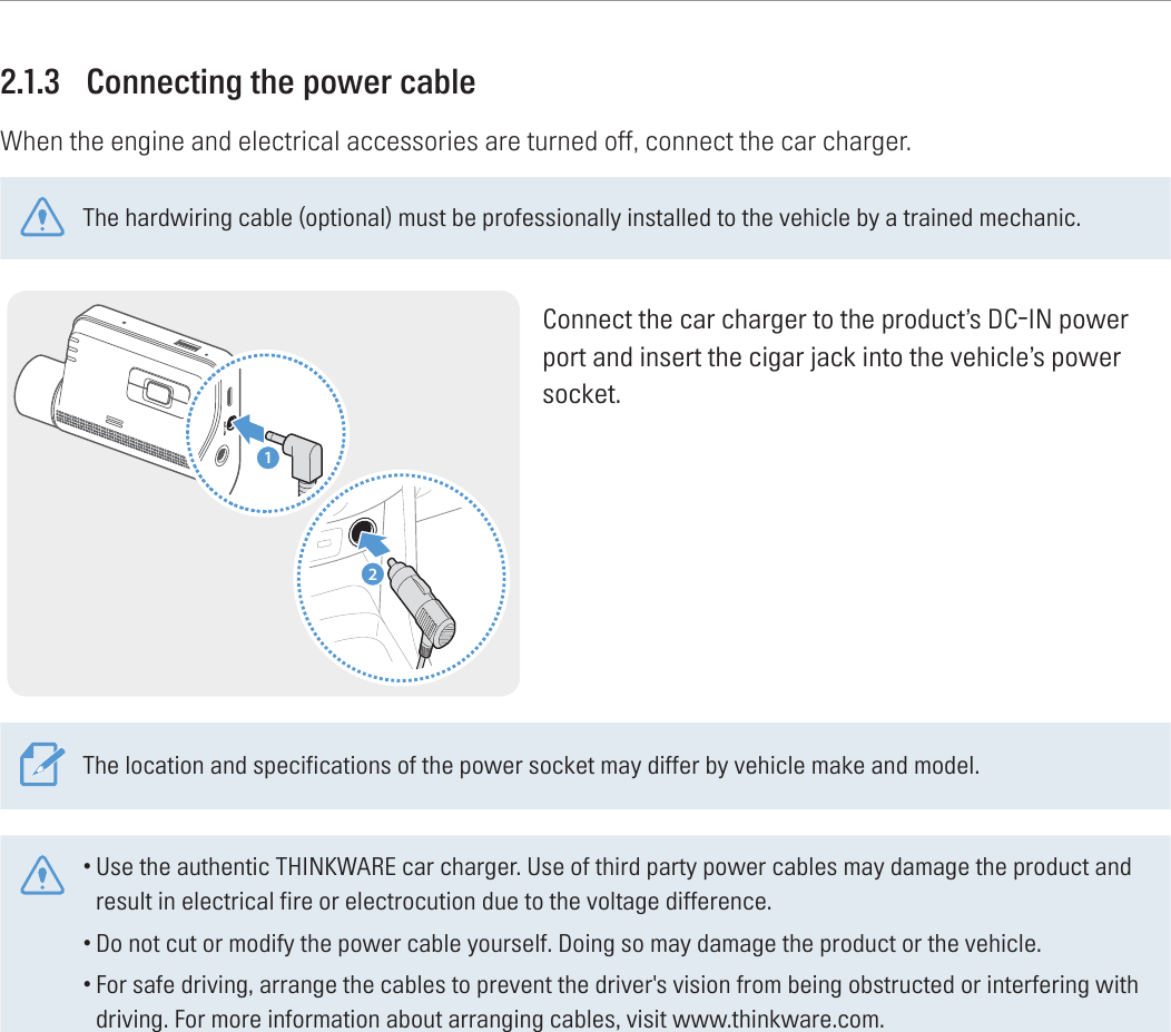 Page 16 of THINKWARE Q800PRO THINKWARE DASH CAM User Manual 