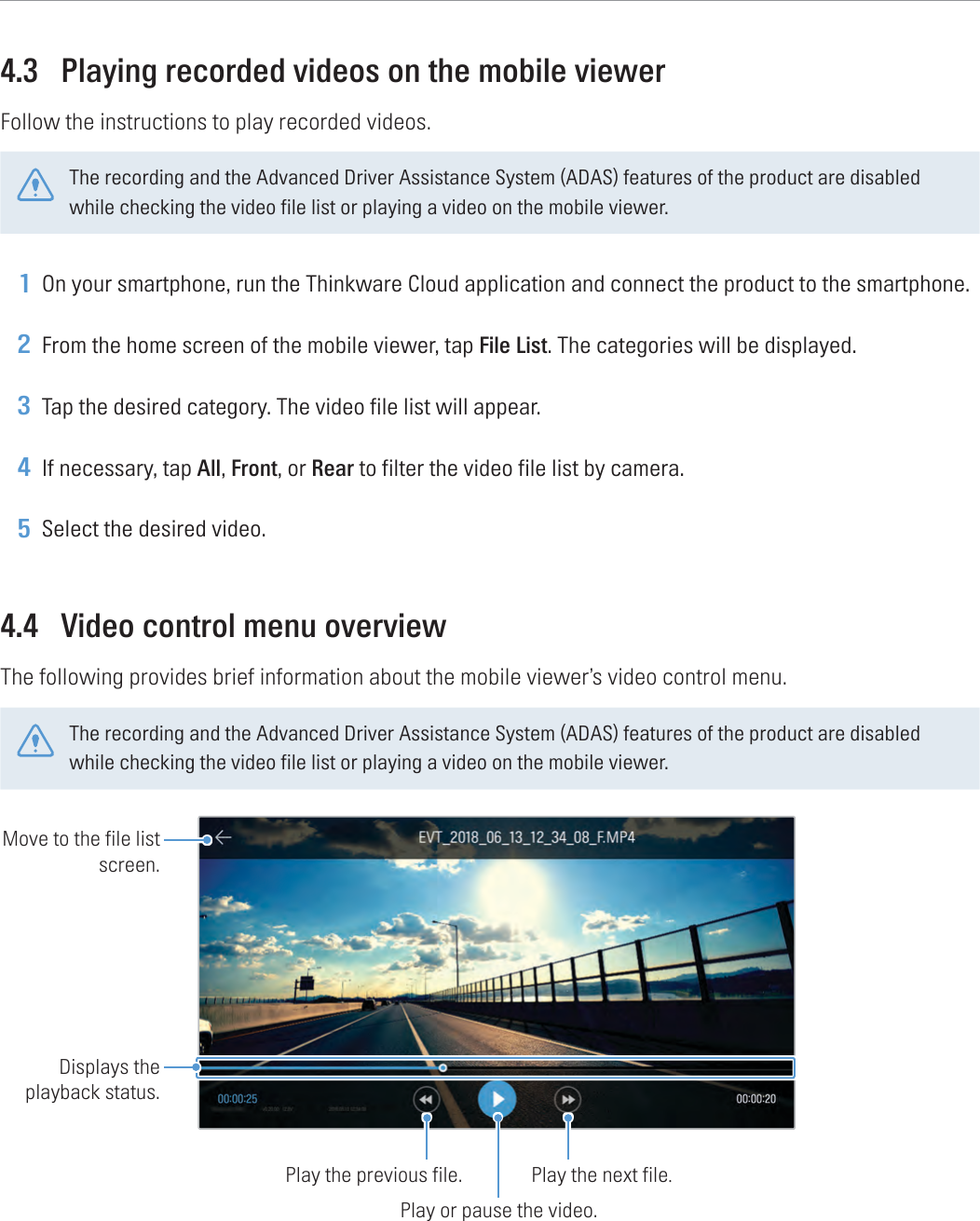 Page 27 of THINKWARE Q800PRO THINKWARE DASH CAM User Manual 