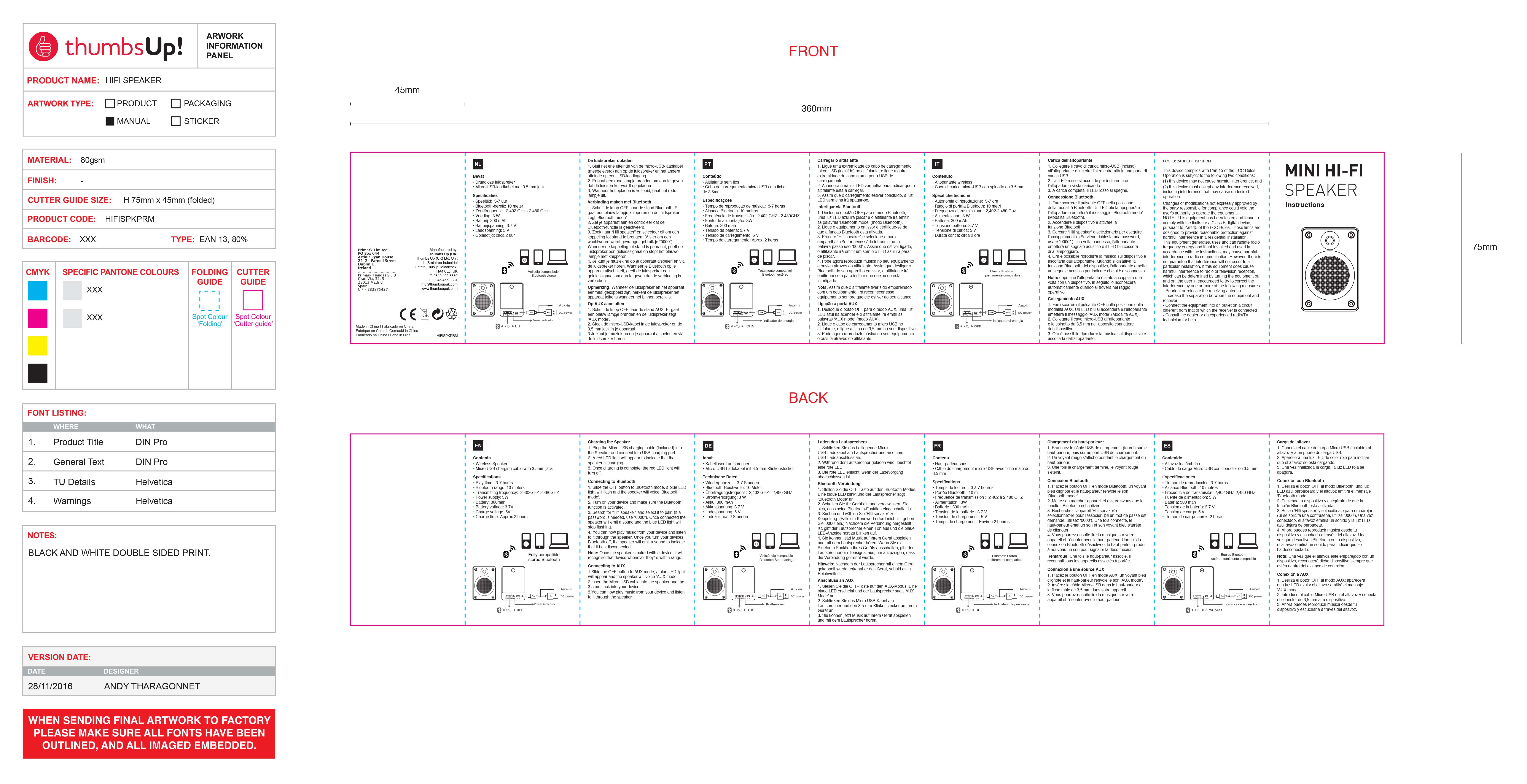 MINI HI-FI SPEAKER User Manual