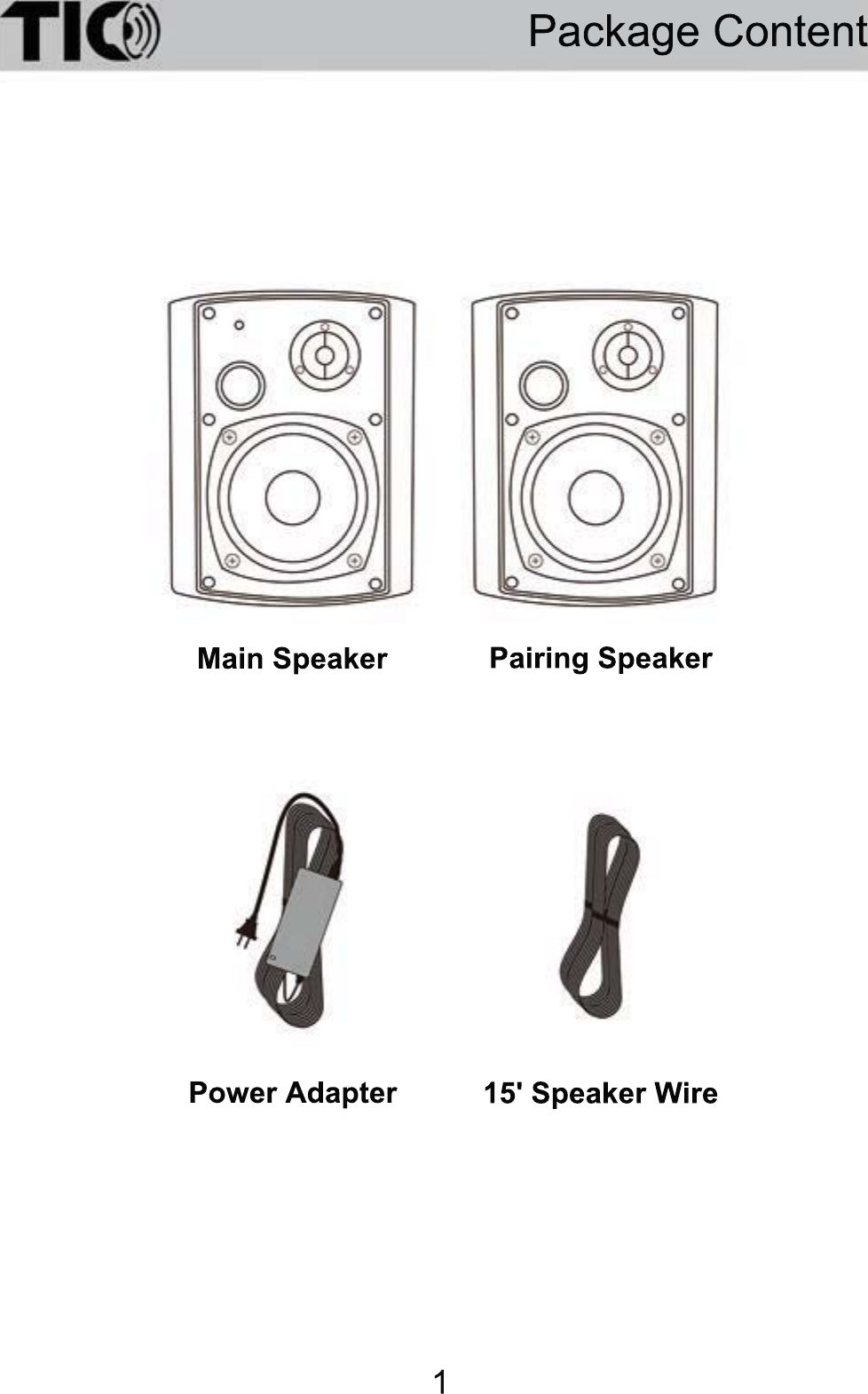 Page 2 of TIC Audio BPS5-W Outdoor Bluetooth Patio Speakers User Manual