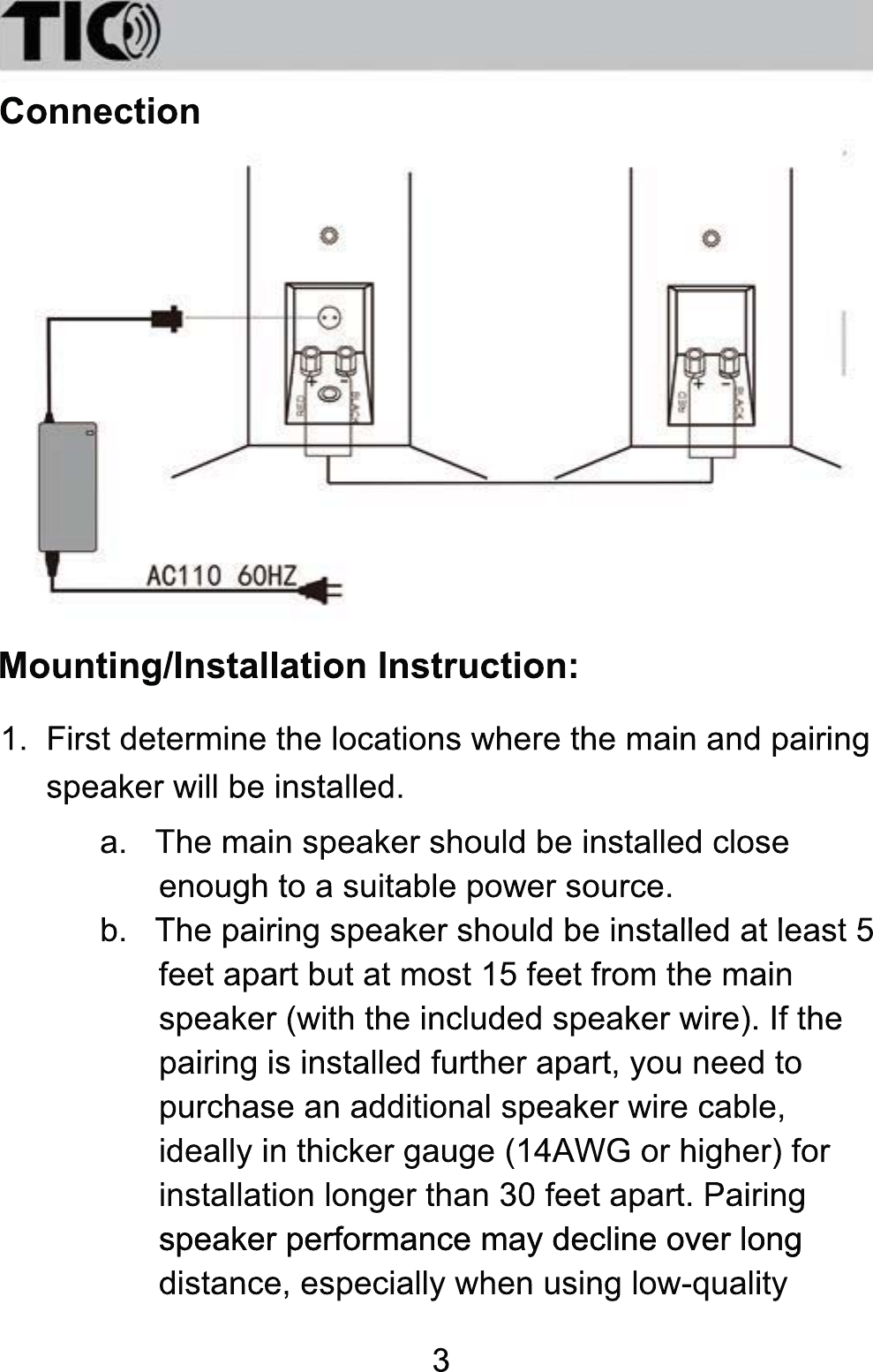 Page 4 of TIC Audio BPS5-W Outdoor Bluetooth Patio Speakers User Manual