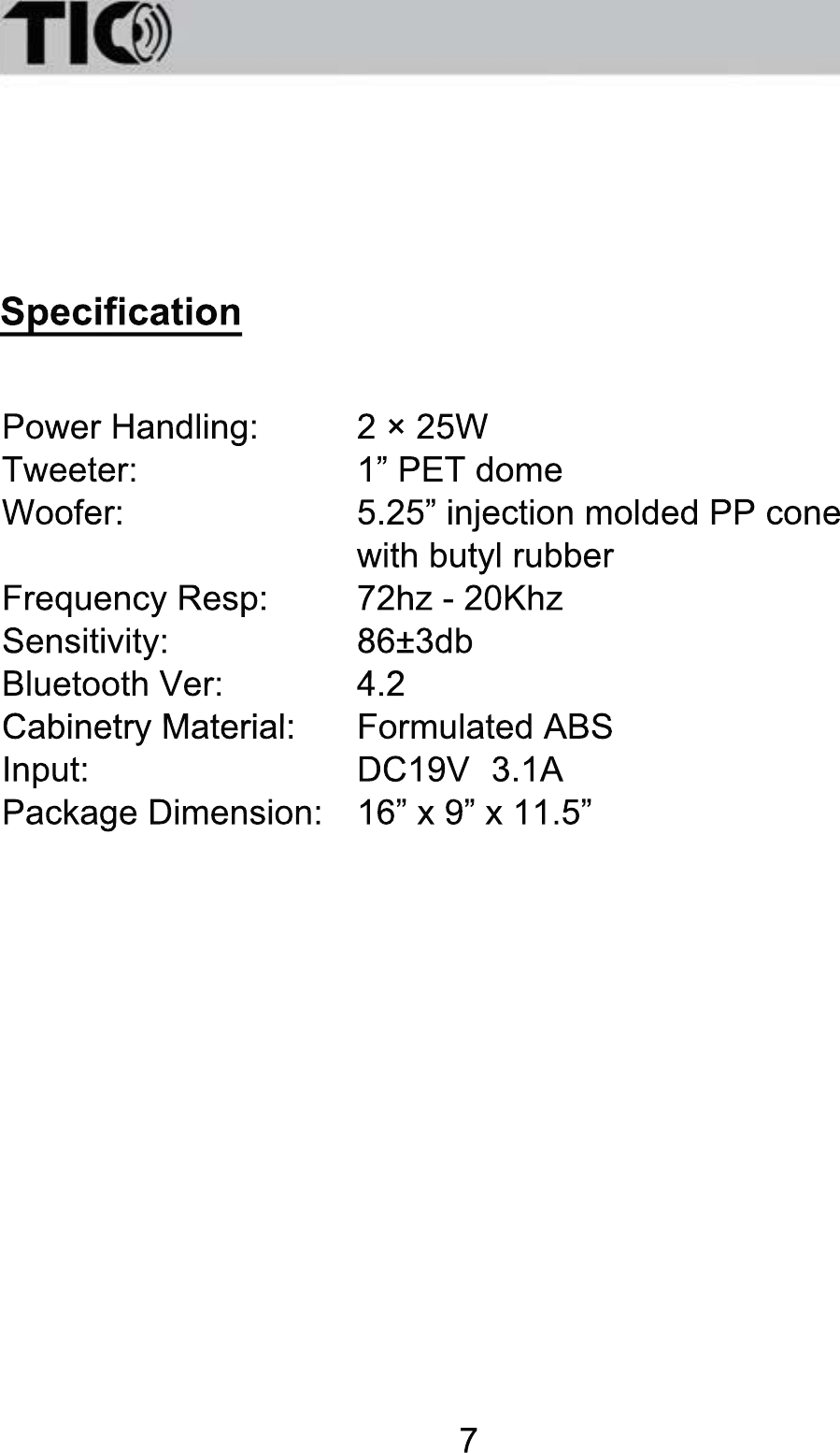 Page 8 of TIC Audio BPS5-W Outdoor Bluetooth Patio Speakers User Manual