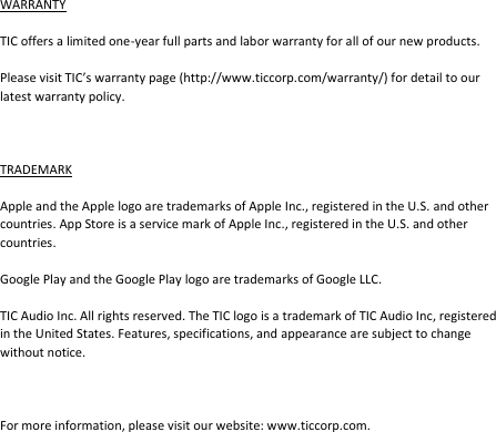 Page 18 of TIC Audio WPS5-W Outdoor Wifi Multi-Room Patio Speakers User Manual 