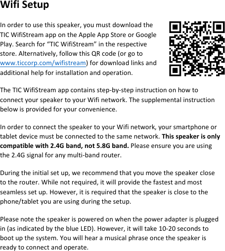 Page 9 of TIC Audio WPS5-W Outdoor Wifi Multi-Room Patio Speakers User Manual 