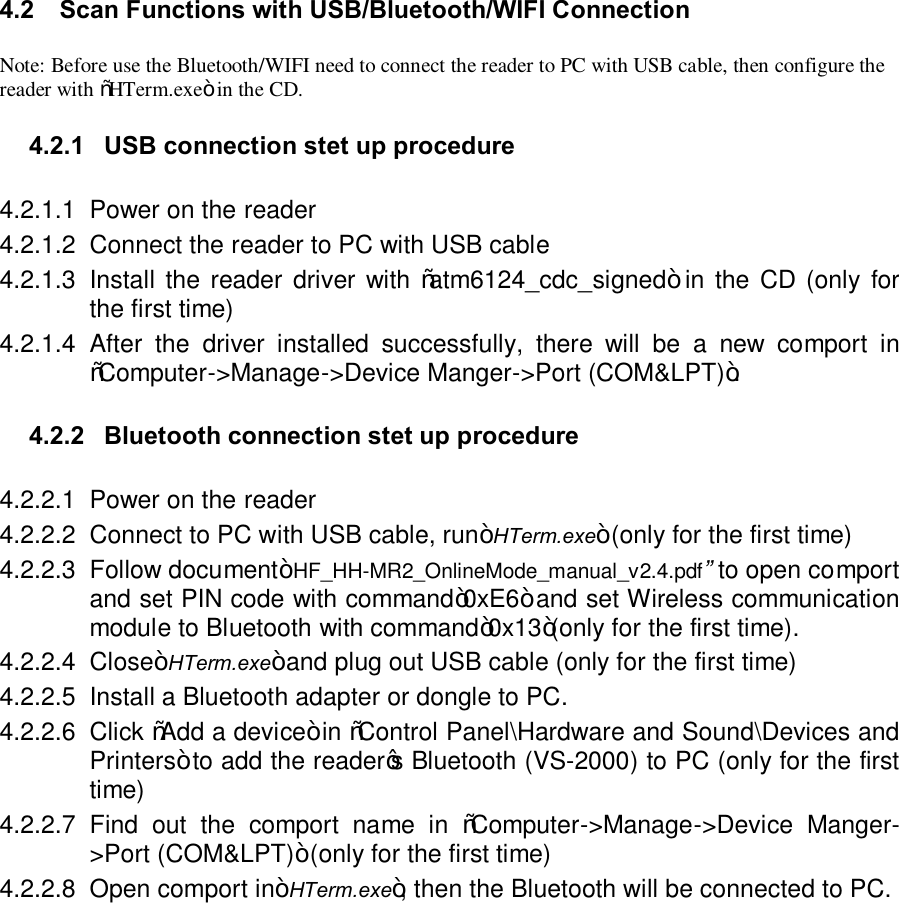 TJS USA VS 2000 TJS Volare II User Manual VS 2000 Reader